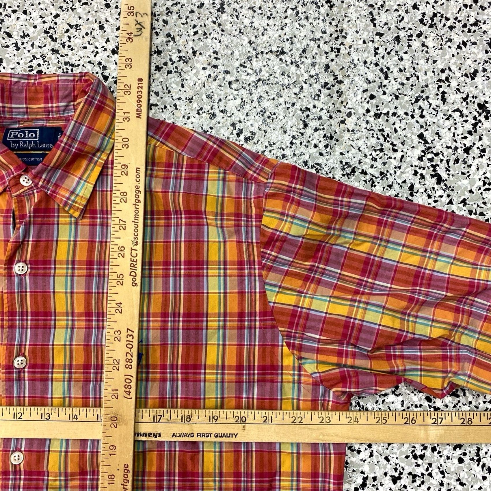 Polo Ralph Lauren VINTAGE Polo Ralph Lauren Short Sleeve Button Shirt Mens M Pink Plaid Preppy 90s Size US M / EU 48-50 / 2 - 2 Thumbnail