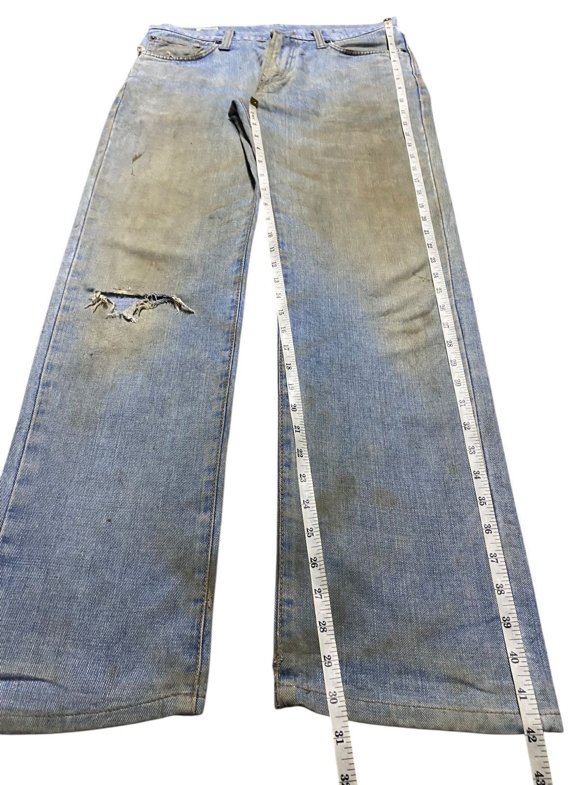 Edwin Japan Brand Edwin 403 Crazy Dirty Mud Wash Distressed Loose Size US 33 - 15 Thumbnail