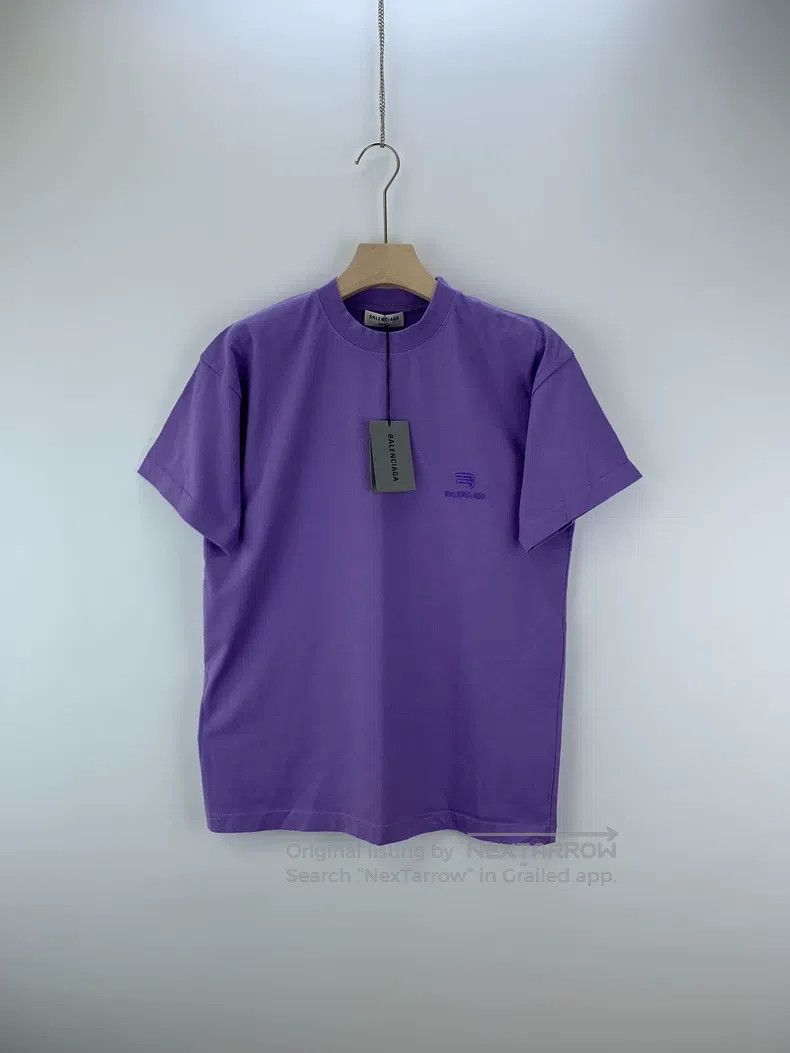 Balenciaga Balenciaga Purple Double Hook Small Logo Short Sleeve Size US XS / EU 42 / 0 - 1 Thumbnail