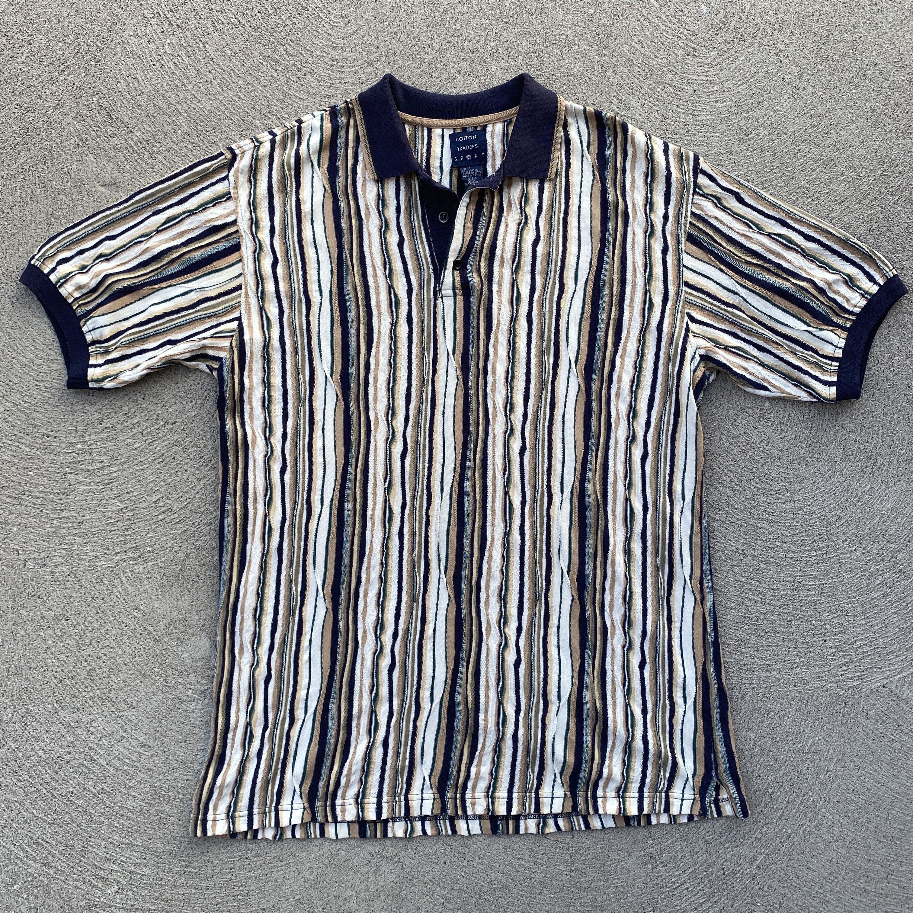 Cotton Traders Vintage 90s Cotton Traders Coogi style 3d