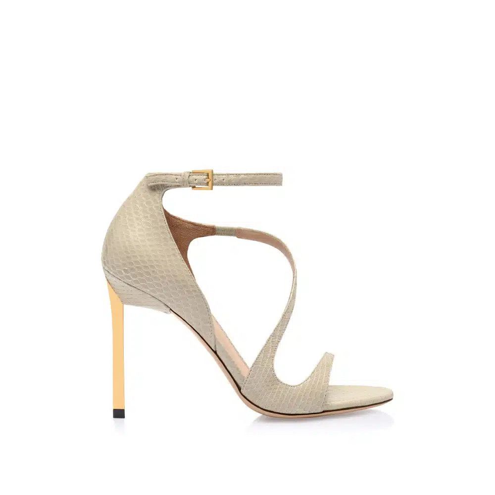 Tom Ford o1loc1c0925 W3545 Snakeskin Newton Sandals in Beige Size US 11 / IT 41 - 1 Thumbnail
