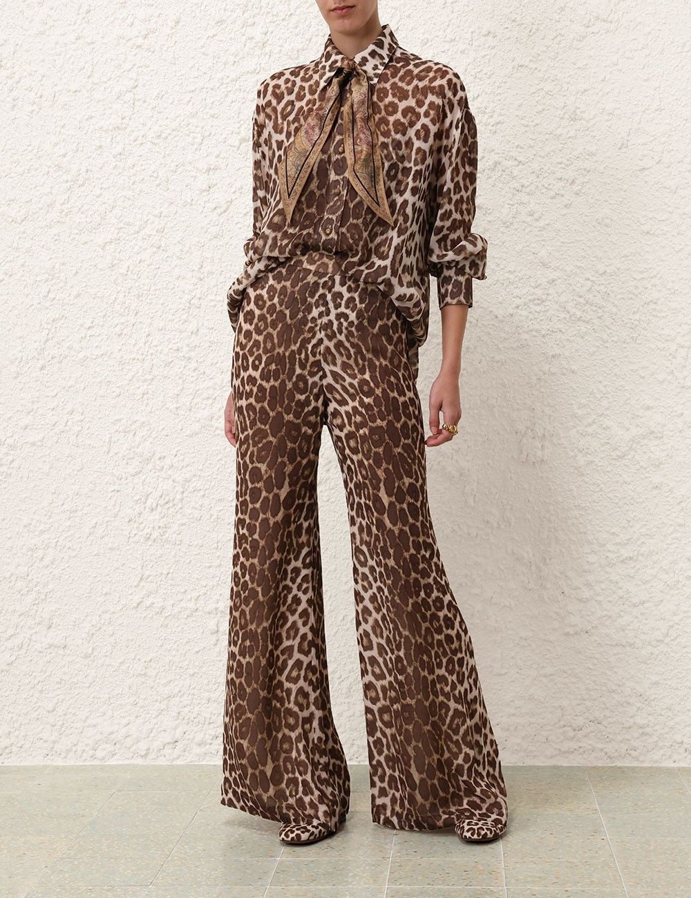Zimmermann oc11z0925 Illustration Flare Pant in Leopard Size 26" / US 2 / IT 38 - 2 Thumbnail