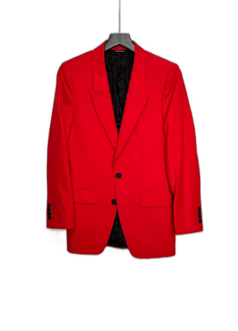 Givenchy Givenchy Givenchy Red Fitted Suit Jacket -2507 Size US L / EU 52-54 / 3 - 1 Thumbnail