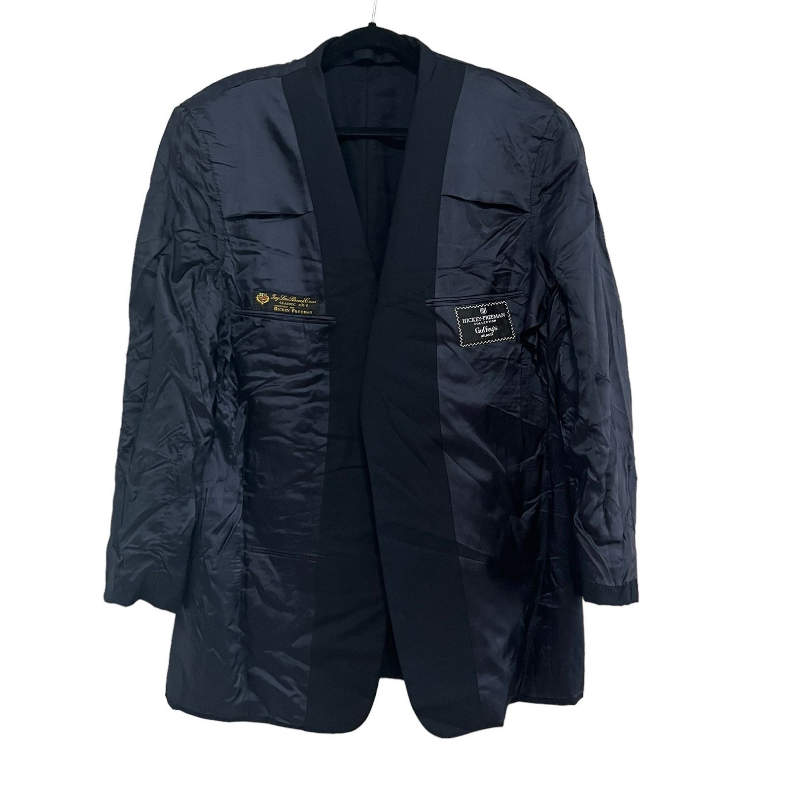 Hickey Freeman Hickey Freeman Loro Piana Navy 2 Button 2 Piece Suit 42L Size 42L - 5 Thumbnail