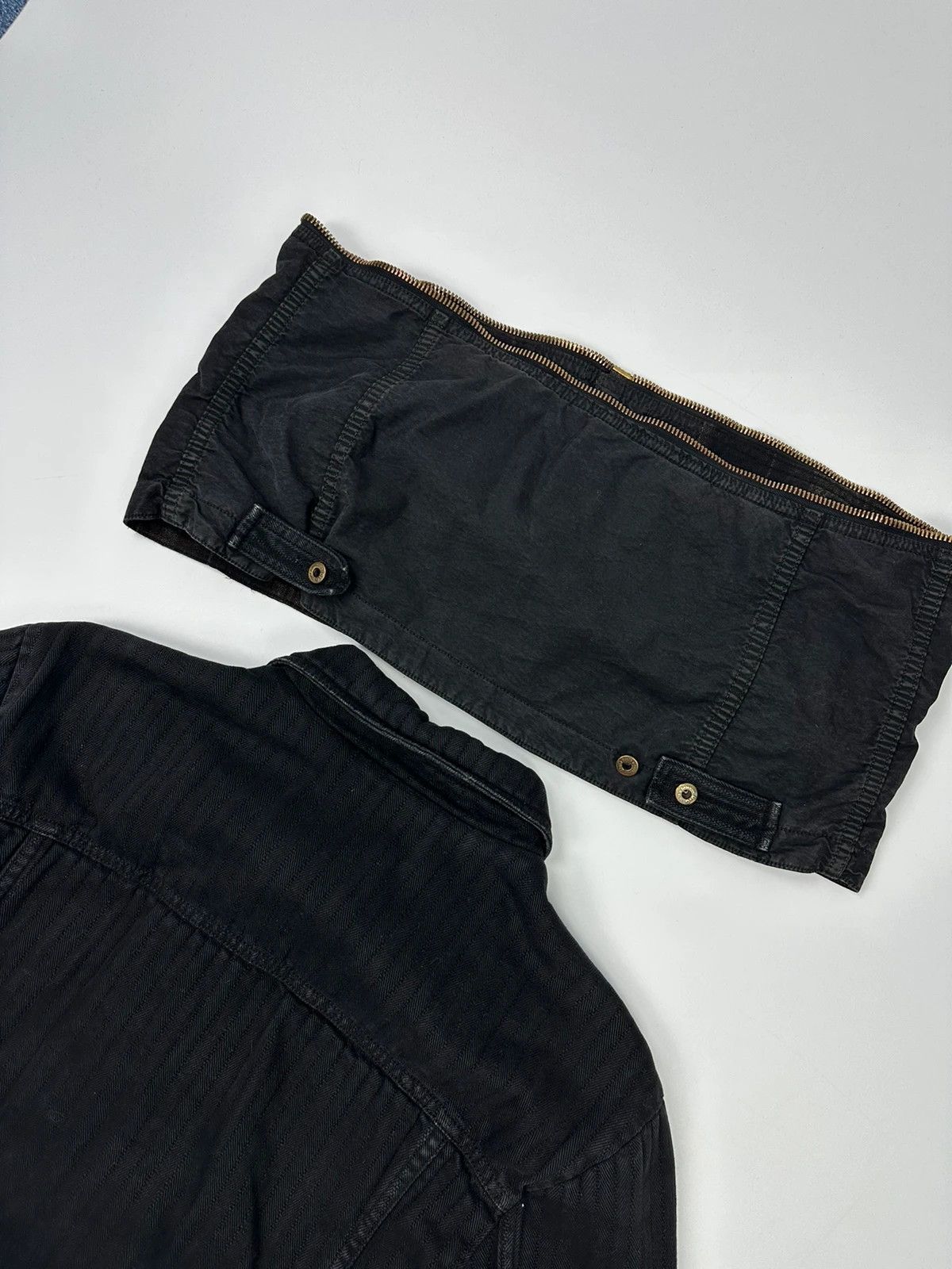 Dolce & Gabbana Dolce Gabbana SS03 Black Cargo Détachable Denim Jacket Coat Size US L / EU 52-54 / 3 - 7 Thumbnail