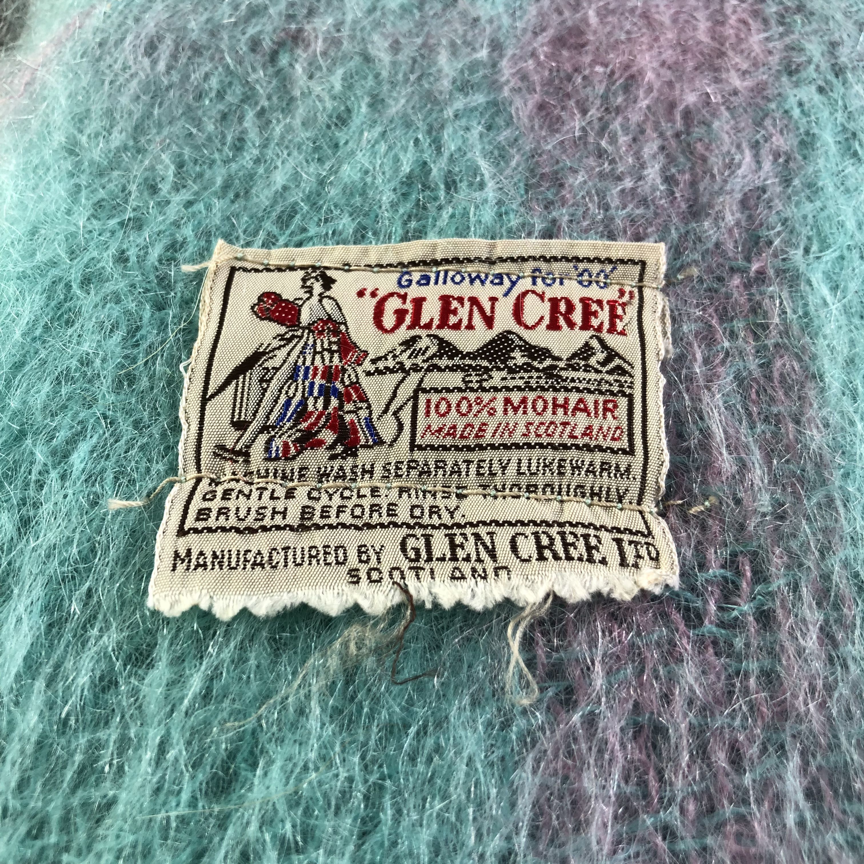 Vintage Glen Cree Luxury Mohair Scarf Muffler Neckwear V2194 Size ONE SIZE - 4 Thumbnail