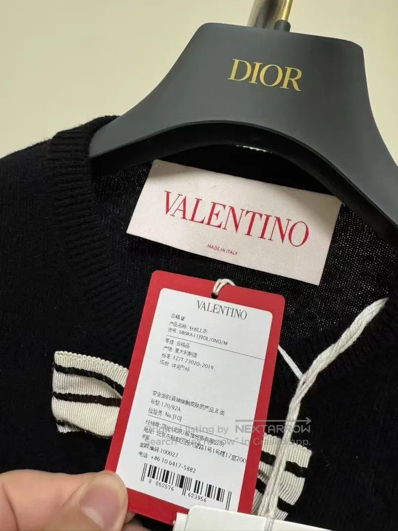 Valentino Valentino A black bow knitted cardigan Size M / US 6-8 / IT 42-44 - 3 Thumbnail