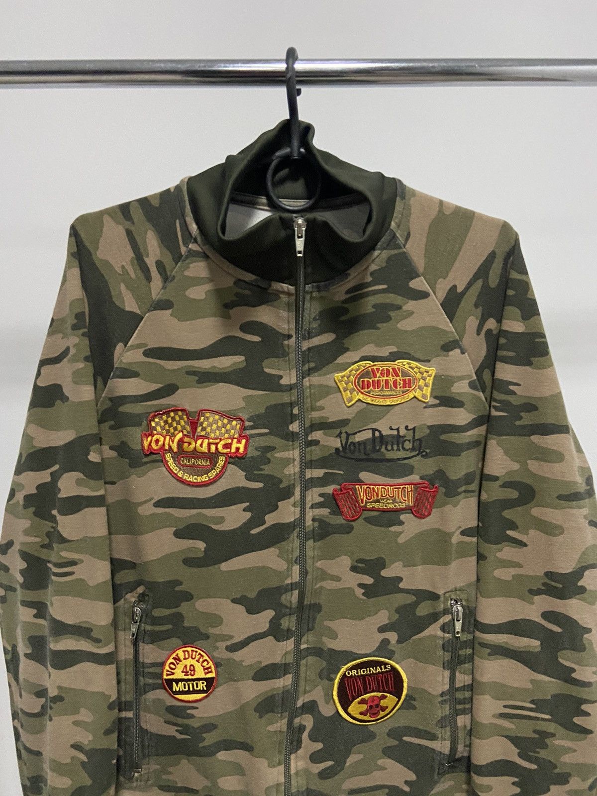 Vintage × Von Dutch Von Dutch zip sweatshirt big logo eye 👁️ vintage camouflage Size US L / EU 52-54 / 3 - 3 Thumbnail