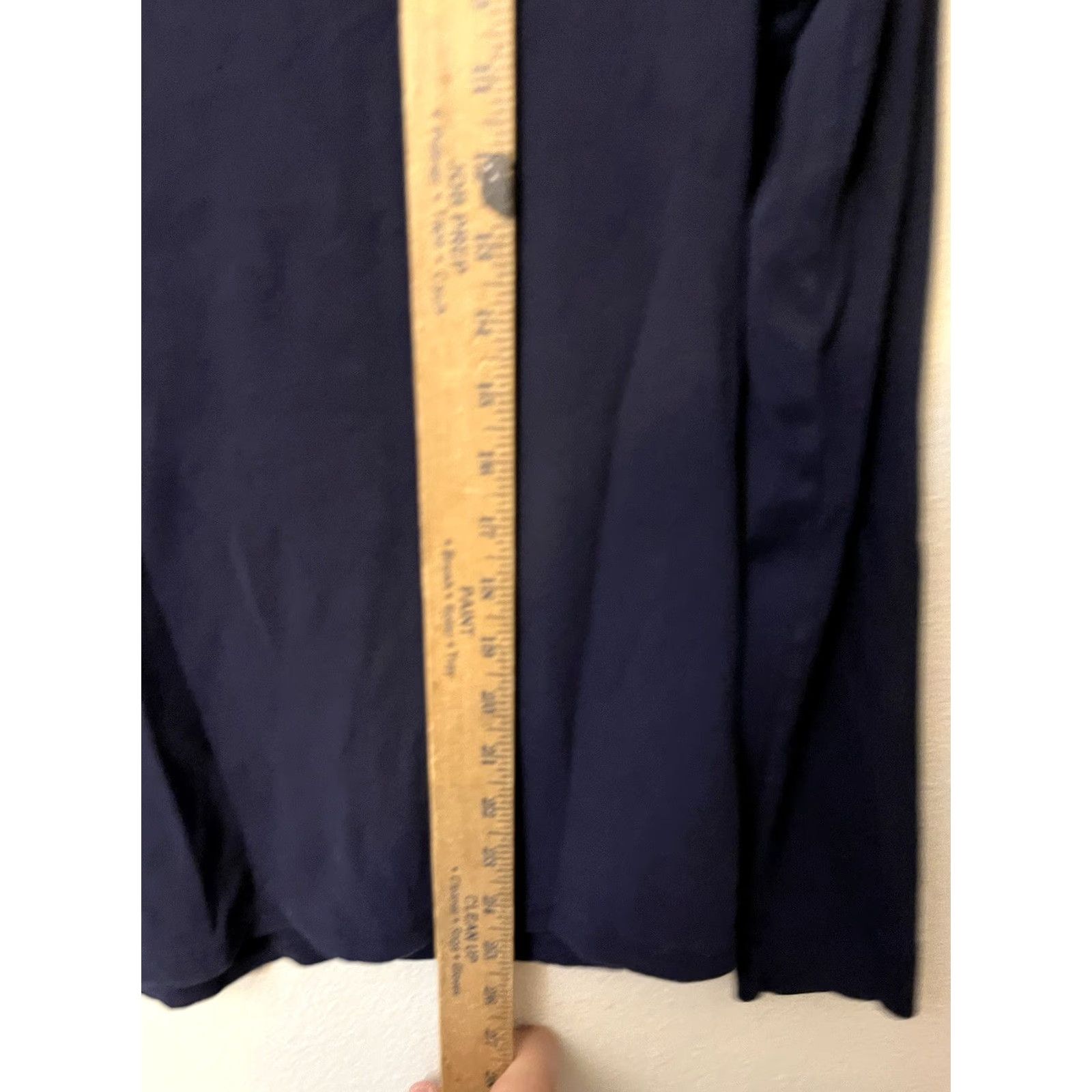 Ralph Lauren Lauren Ralph Lauren Navy Blue Long Sleeve Suede Zip Shoulder Shirt Women’s L Size L / US 10 / IT 46 - 4 Thumbnail