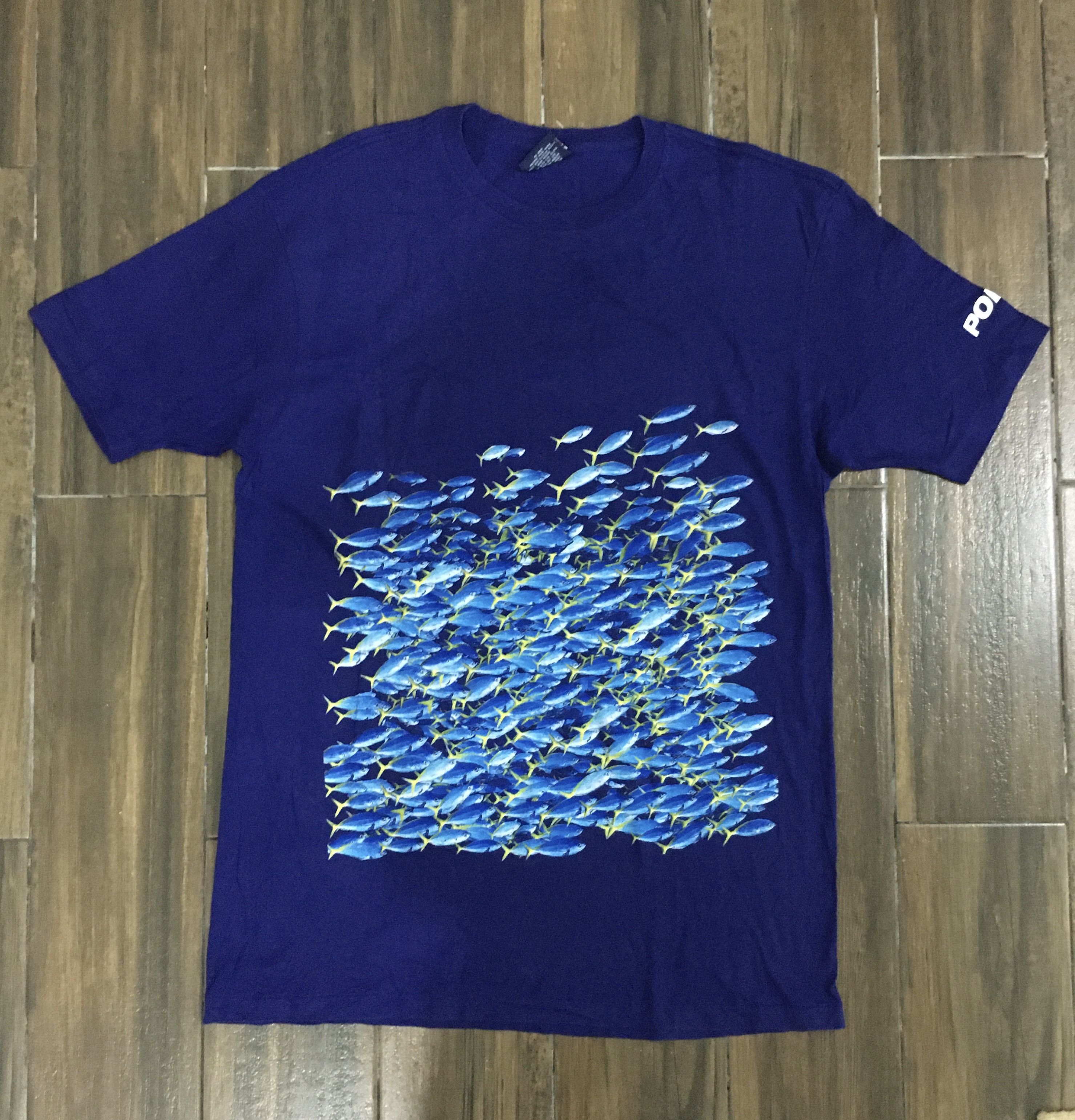 Polo Ralph Lauren Vintage Polo Sport Fish Printed Single Sitch T Shirt Size US M / EU 48-50 / 2 - 2 Thumbnail