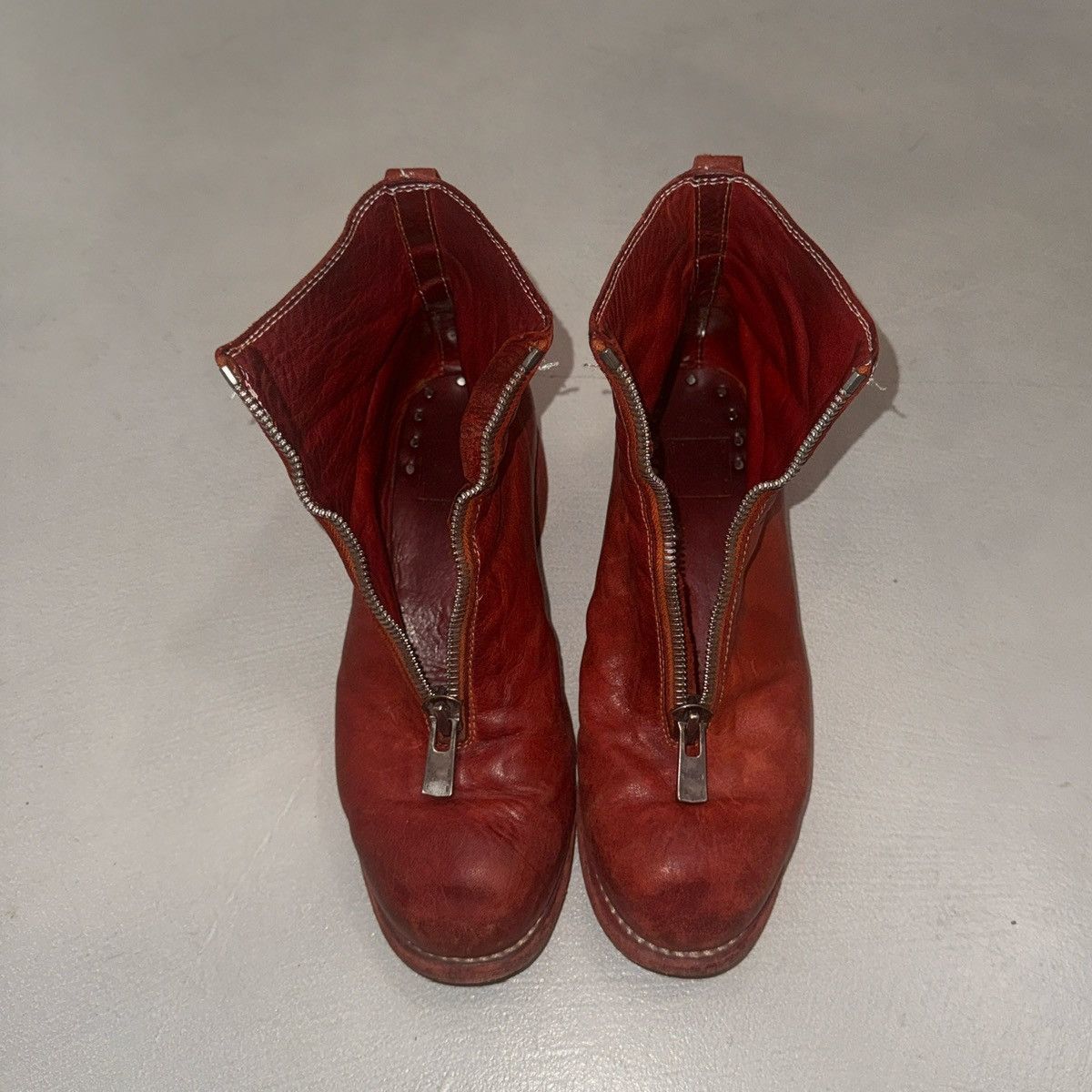 Guidi Guidi PL1 Red Horse Full Grain Front Zip Ankle Boots Size US 8 / IT 38 - 5 Thumbnail