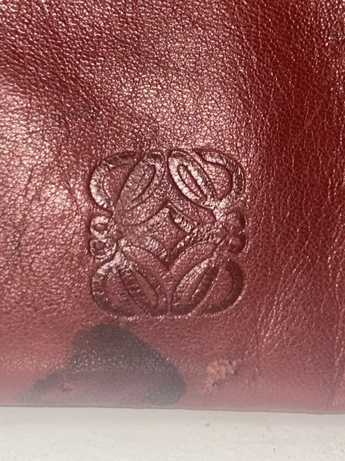 Loewe Vintage Loewe Burgundy Leather Shoulder Bag (project piece) Size ONE SIZE - 3 Thumbnail