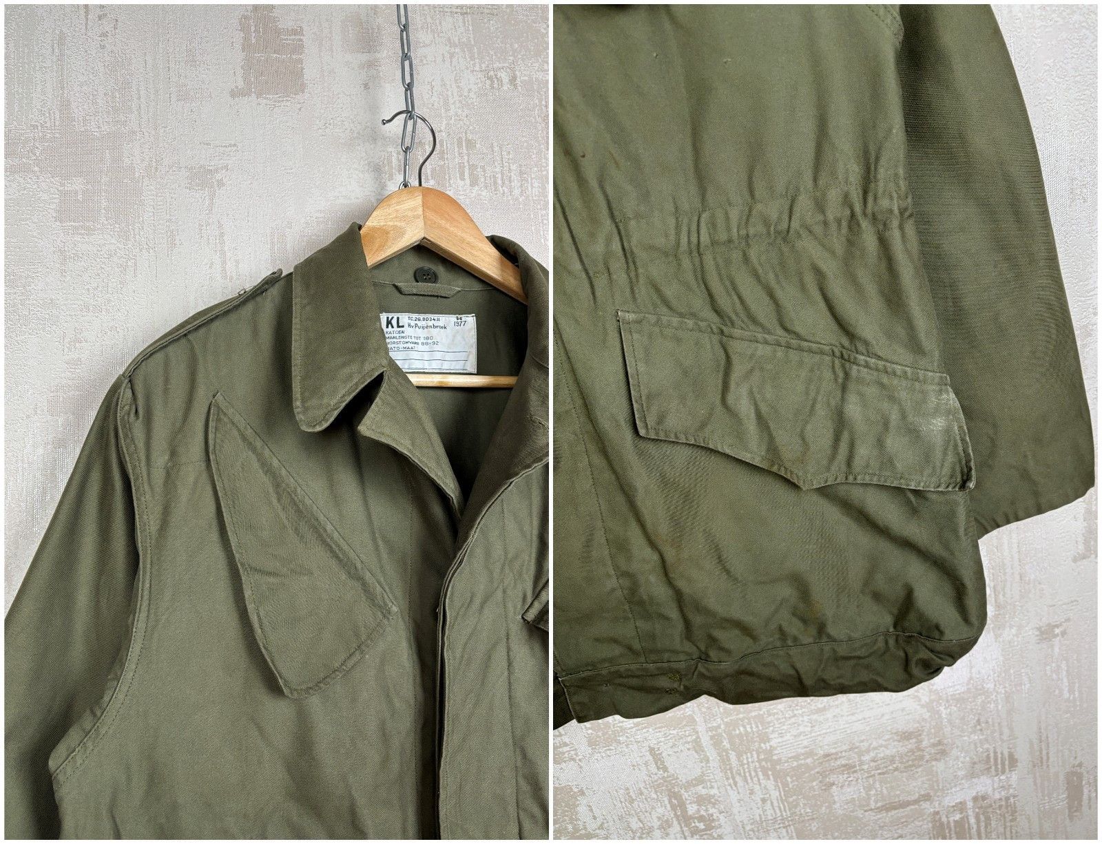 Vintage Vintage Dutch Army Field Jacket 1977 Military Utility Jacket Size US M / EU 48-50 / 2 - 8 Thumbnail