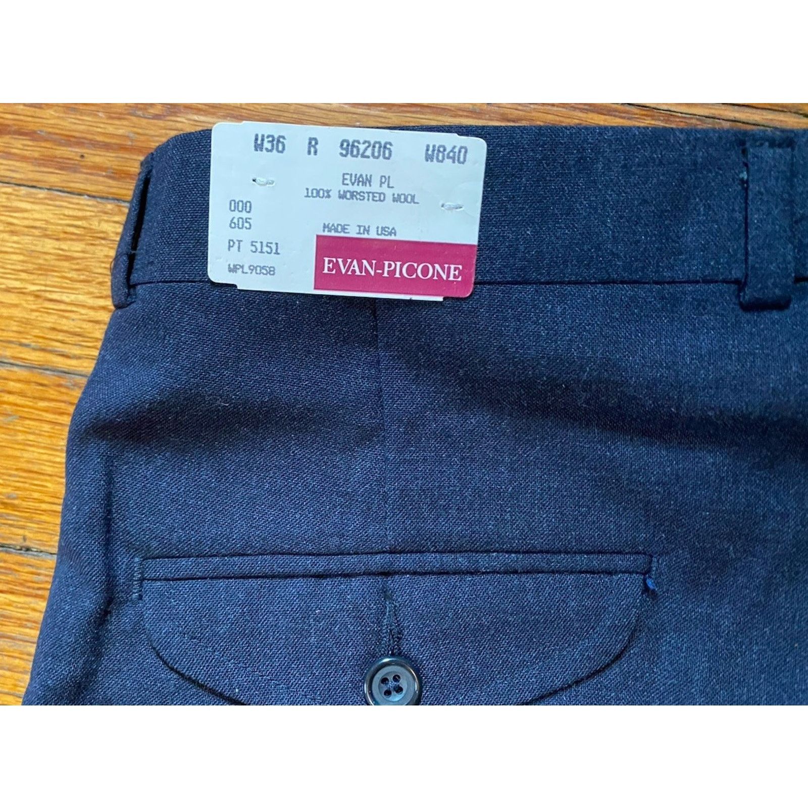 Evan Picone NWT USA Evan Picone Men’s Navy Pants Wool W36 Unfinished Hem Size US 36 / EU 52 - 9 Thumbnail