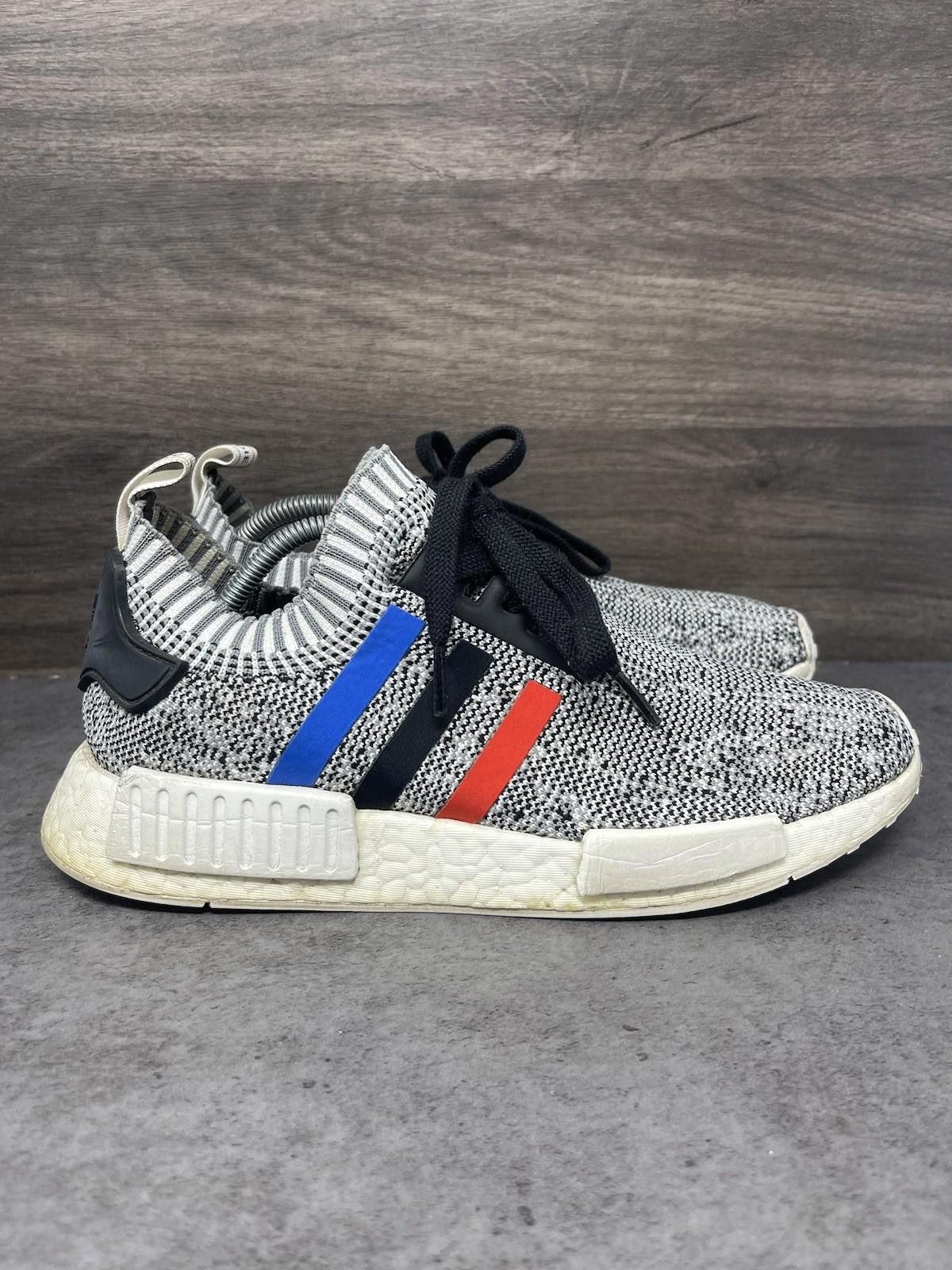Adidas NMD Primeknit Tri Color Sneakers Mens Size 8 White