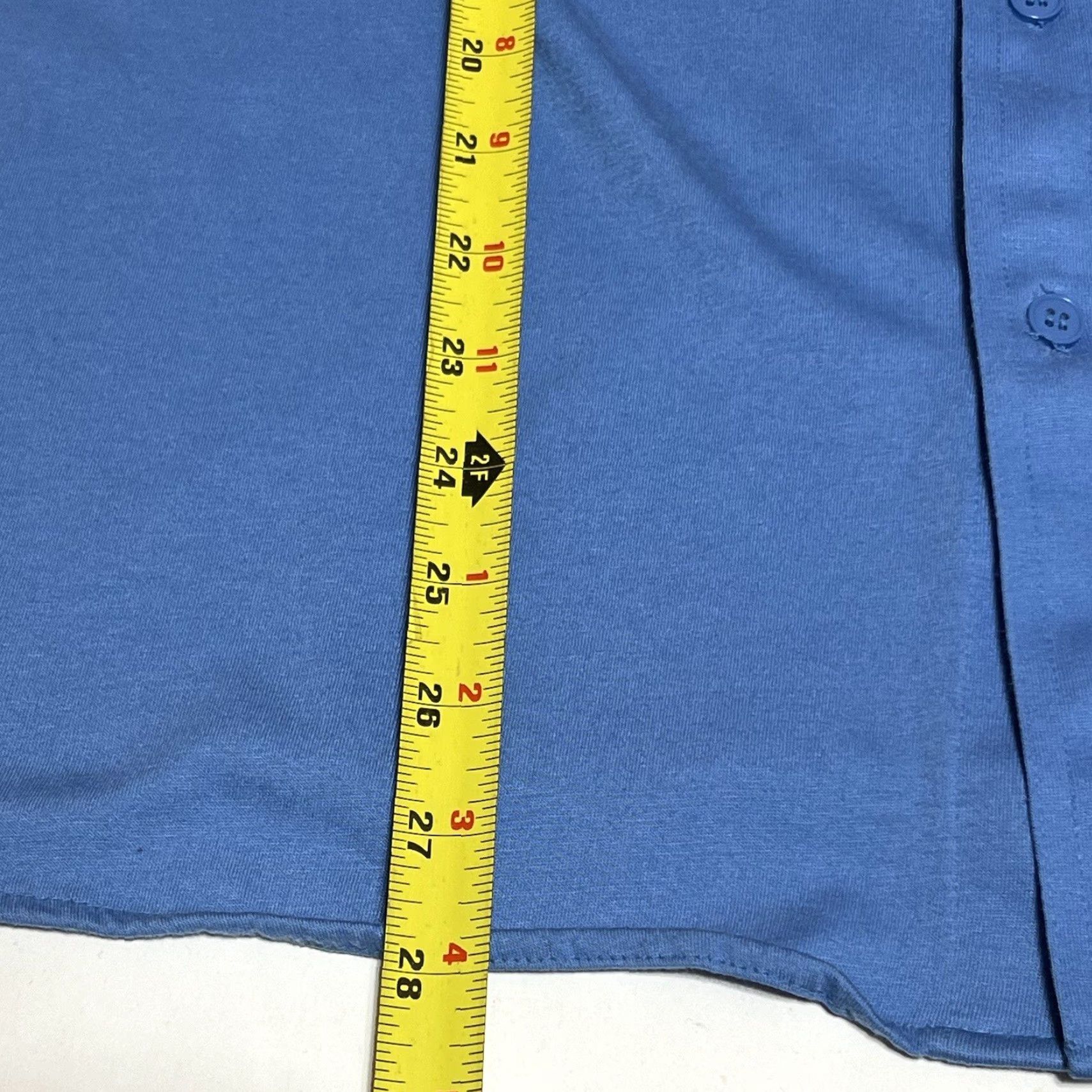 Van Heusen VINTAGE Players By Van Heusen Men's Button-Up Shirt Blue L Size Large Casual Short Sleeve Retro Cotton Blend Button Front Front Shirt Size US L / EU 52-54 / 3 - 5 Thumbnail