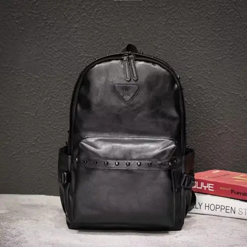 VIBE Gothic Punk PU Leather Rivets Backpacks Size ONE SIZE - 1 Thumbnail