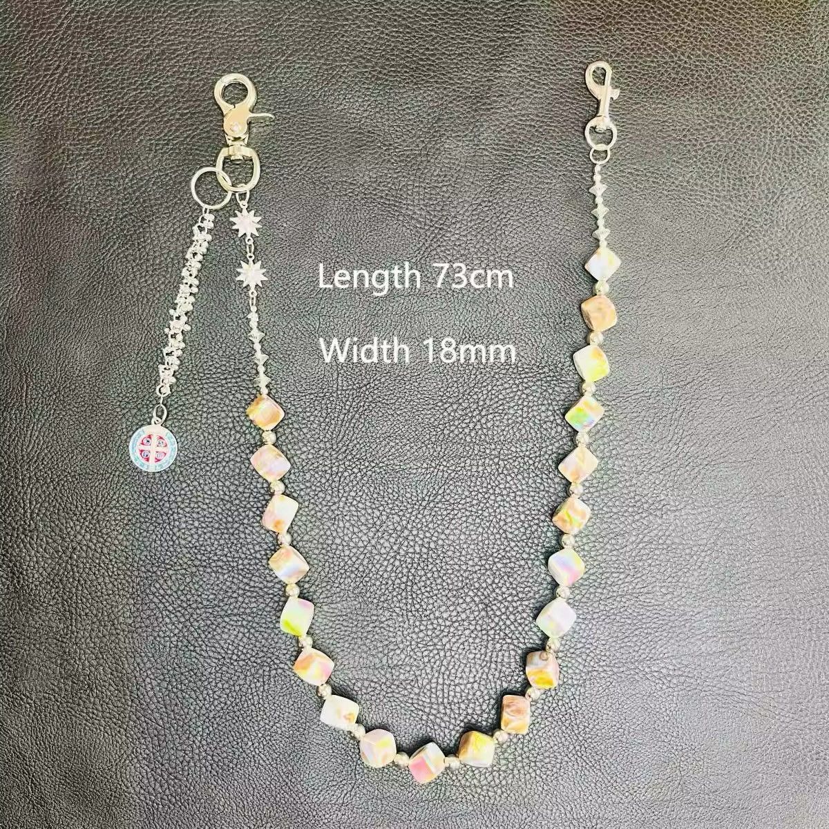 Jewelry Hip-Hop Large Square Cool Beaded Unique Pant Waist Chain Size ONE SIZE - 6 Thumbnail