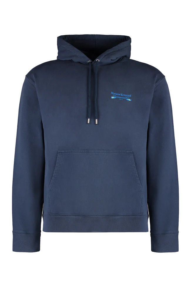 Maison Kitsune o1mle0724 Cotton Hoodies in Blue Size US S / EU 44-46 / 1 - 1 Thumbnail