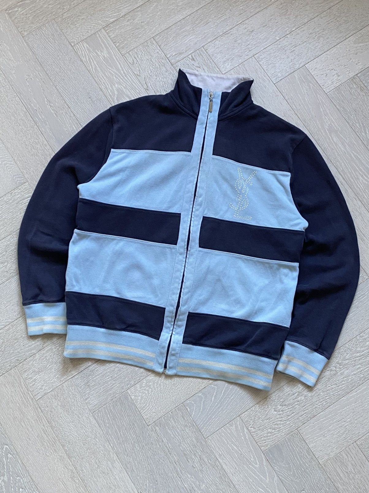 Vintage × Yves Saint Laurent Vintage Yves Saint Laurent Zip-up Jumper Size US L / EU 52-54 / 3 - 1 Thumbnail