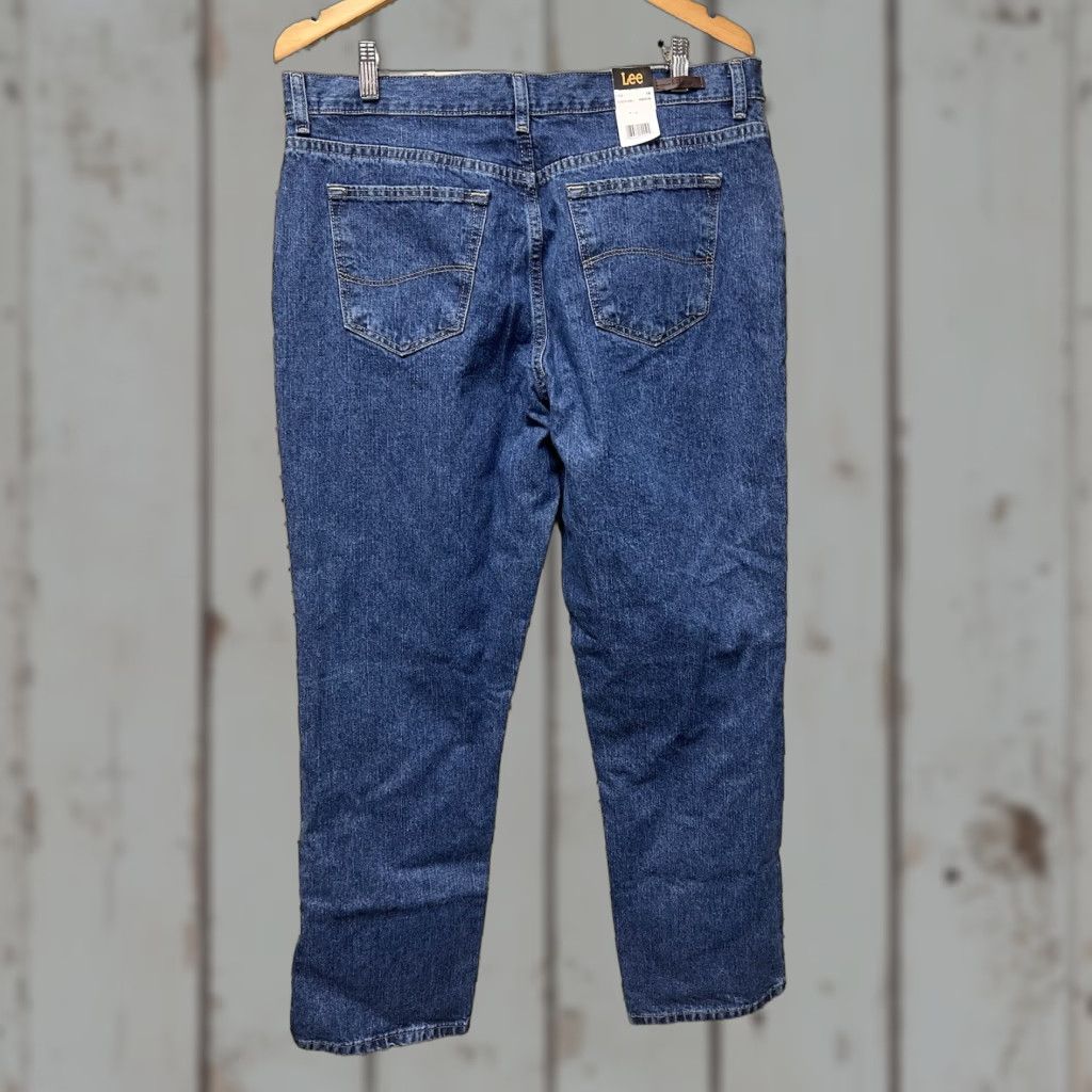Lee Lee Relaxed Fit All Cotton Straight Leg Jean Jeans women’s Livia 14 Medium blue Size 36" / US 14 / IT 50 - 1 Thumbnail