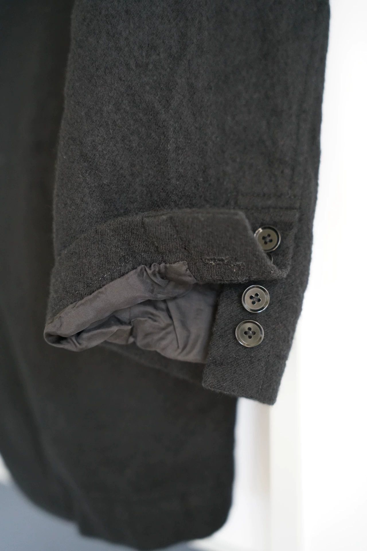 Yohji Yamamoto Yohji Yamamoto 12AW Men's Felted Wool Black Blazer Size US L / EU 52-54 / 3 - 4 Thumbnail