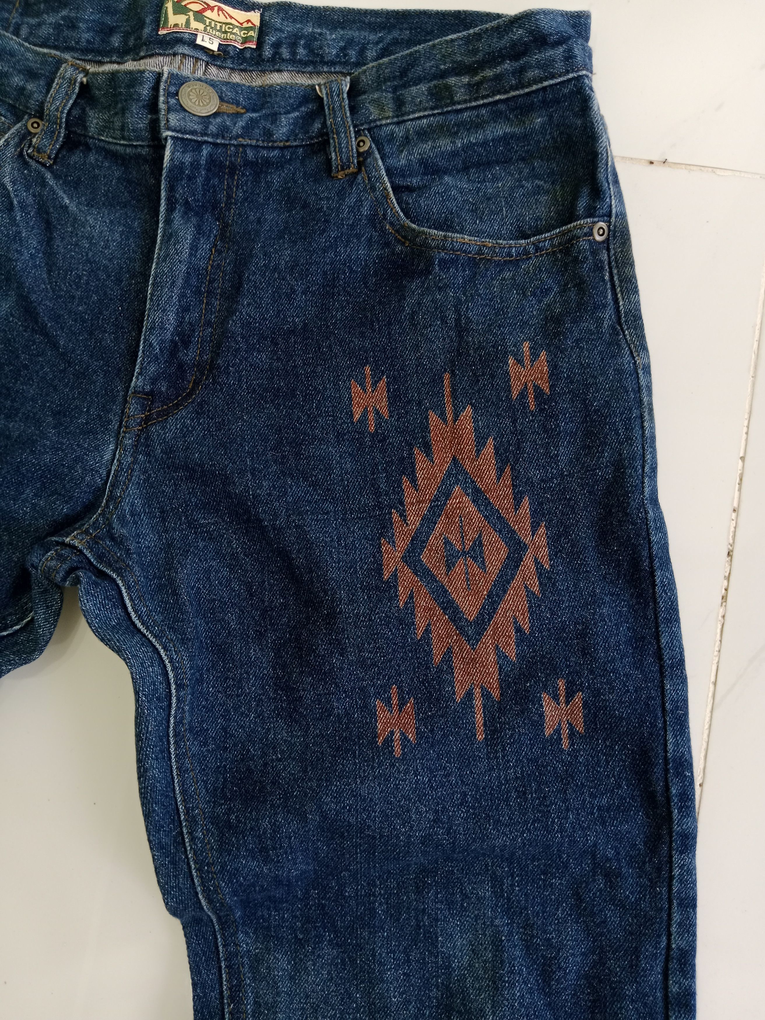 Japanese Brand × Vintage Titicaca Fuente Denim Navajo Print Japanese Brand Size US 34 / EU 50 - 4 Thumbnail