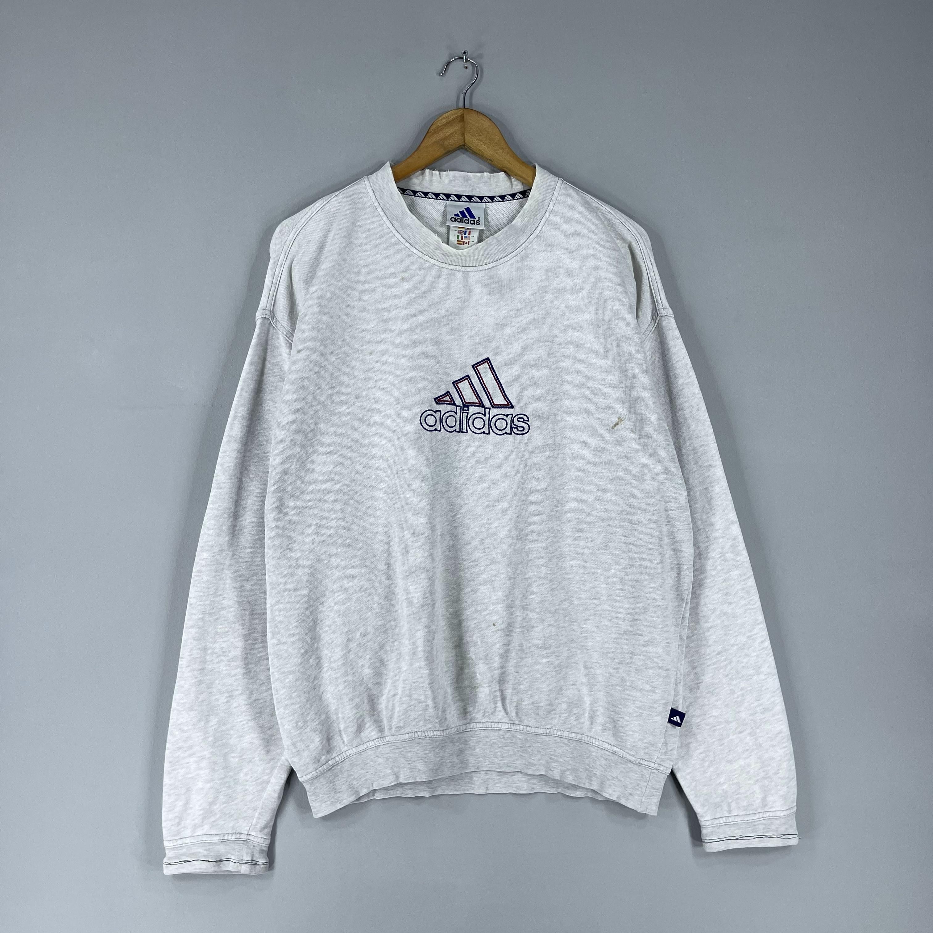 Adidas Vintage ADIDAS Big Logo Embroidery Distressed Sweatshirt Size US M / EU 48-50 / 2 - 3 Thumbnail