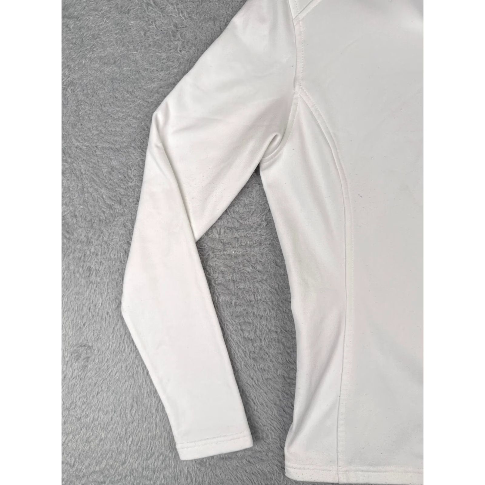 The North Face The North Face Sweater Women Small Petite White 1/4 Zip Vaporwick 100% Polyester Size S / US 4 / IT 40 - 3 Thumbnail