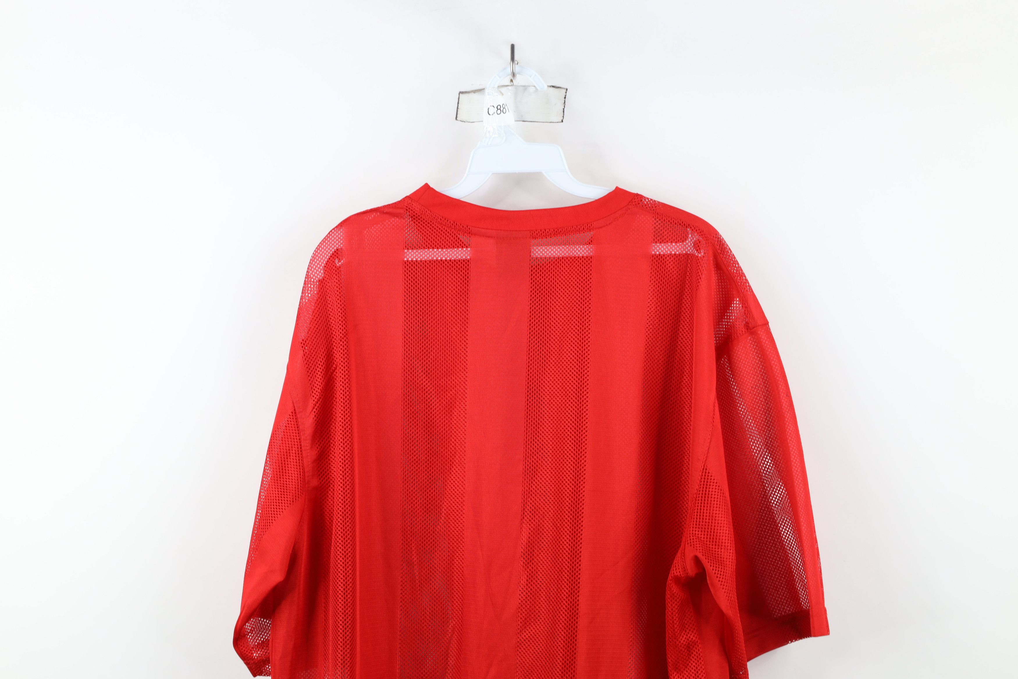Vintage Vintage 90s Y2K Streetwear Striped Mesh Short Sleeve T-Shirt Size US L / EU 52-54 / 3 - 9 Thumbnail