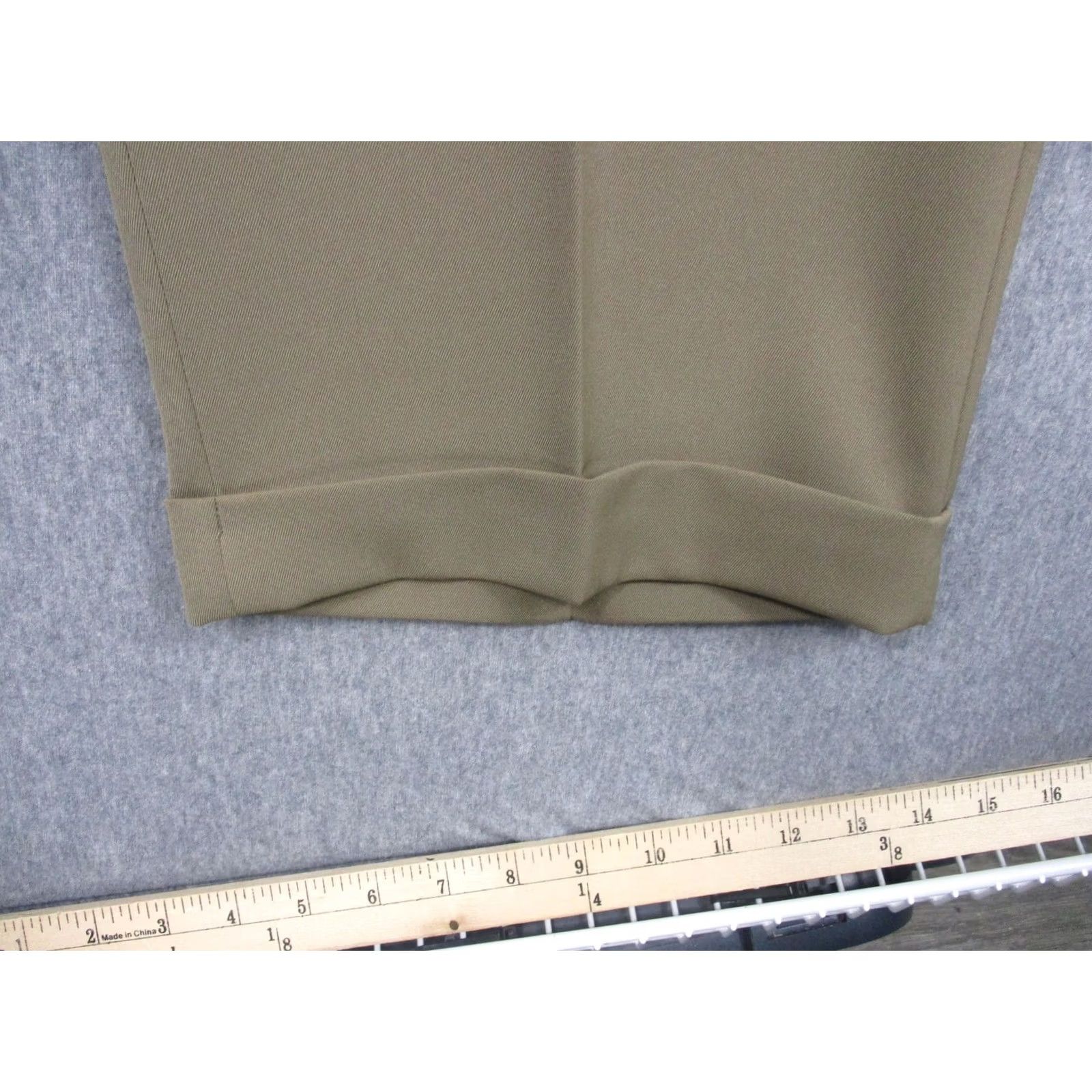 Ralph Lauren Lauren Ralph Lauren Pants Mens 38x32 Beige Polyester Pleated Dress Cuffed Slacks Size US 38 / EU 54 - 3 Thumbnail