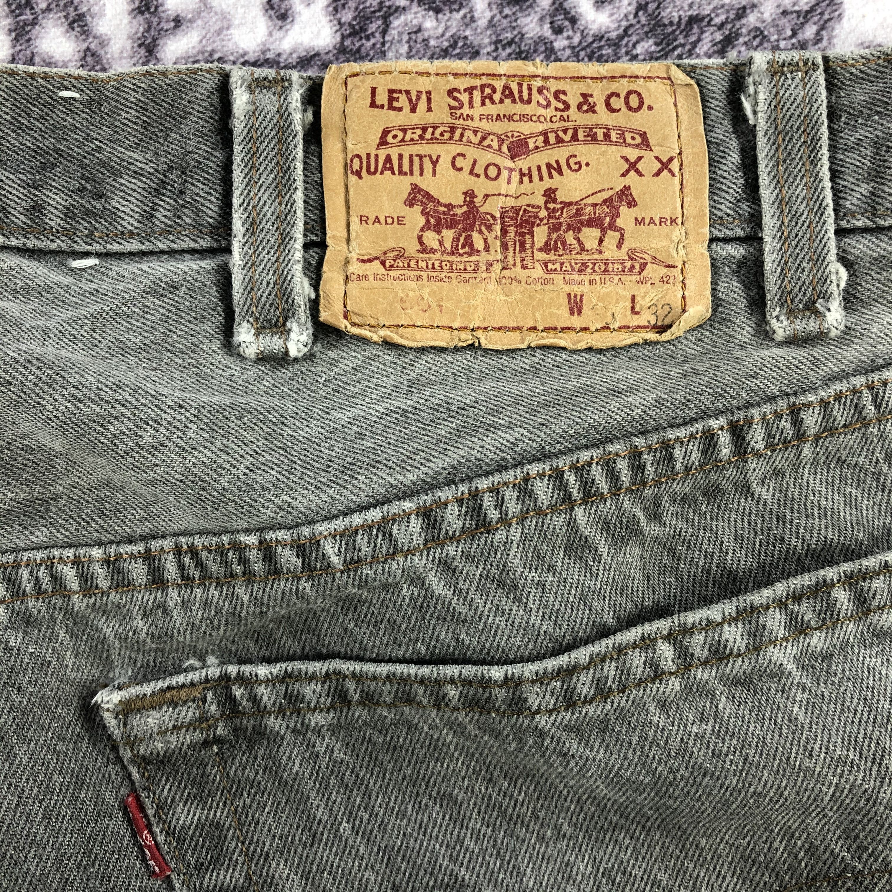 Levi's Vintage 90s Faded Black Levis 501 Jeans-JM2105 Size US 38 / EU 54 - 6 Thumbnail
