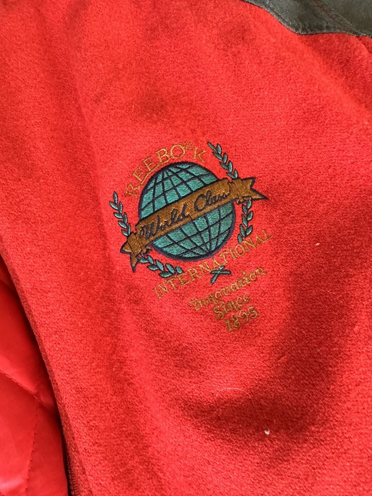 Reebok Red Reebok World Class Sportswear Varsity Jacket Size US M / EU 48-50 / 2 - 2 Thumbnail
