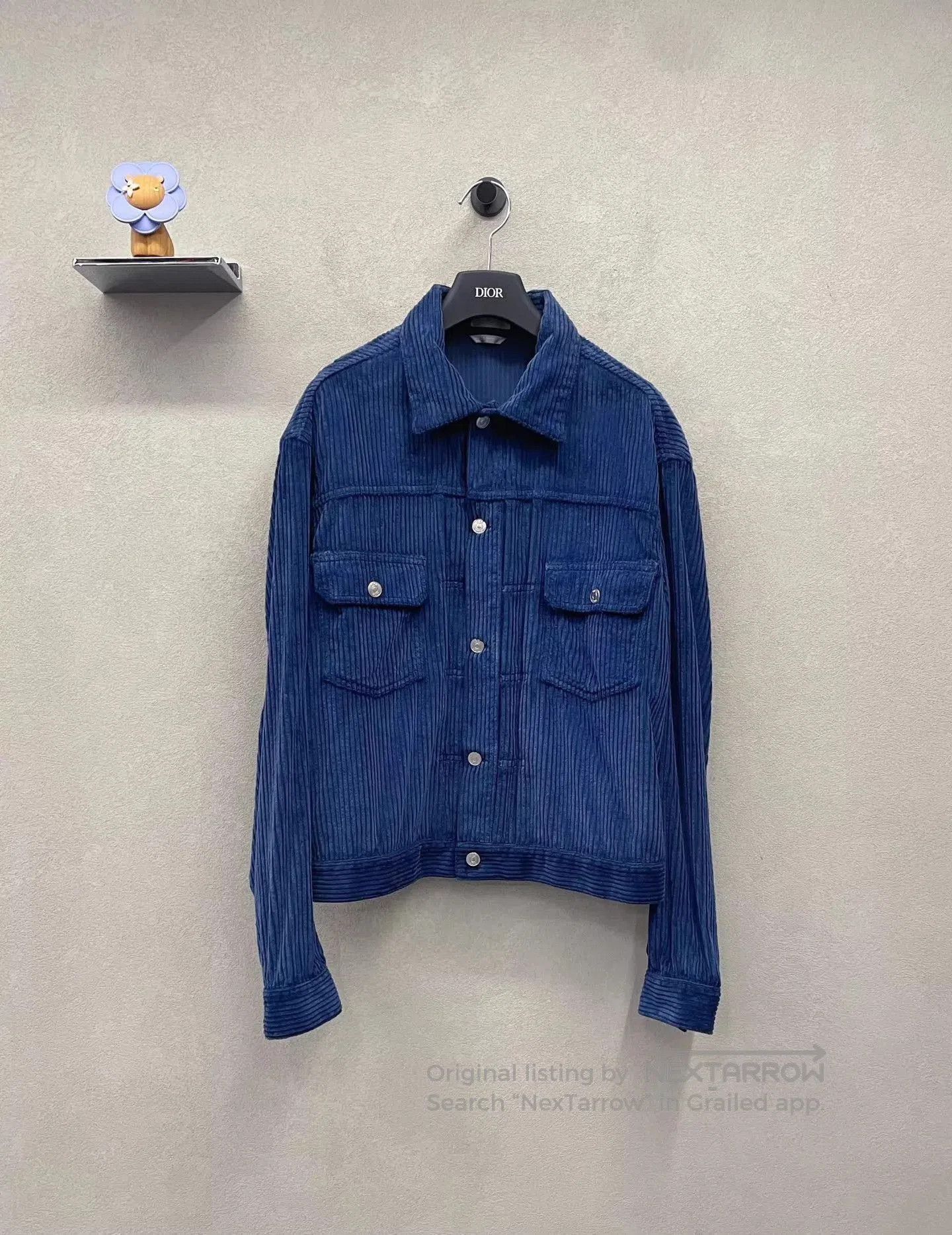 Dior Blue Corduroy Button-Up Jacket. Size US M / EU 48-50 / 2 - 1 Thumbnail