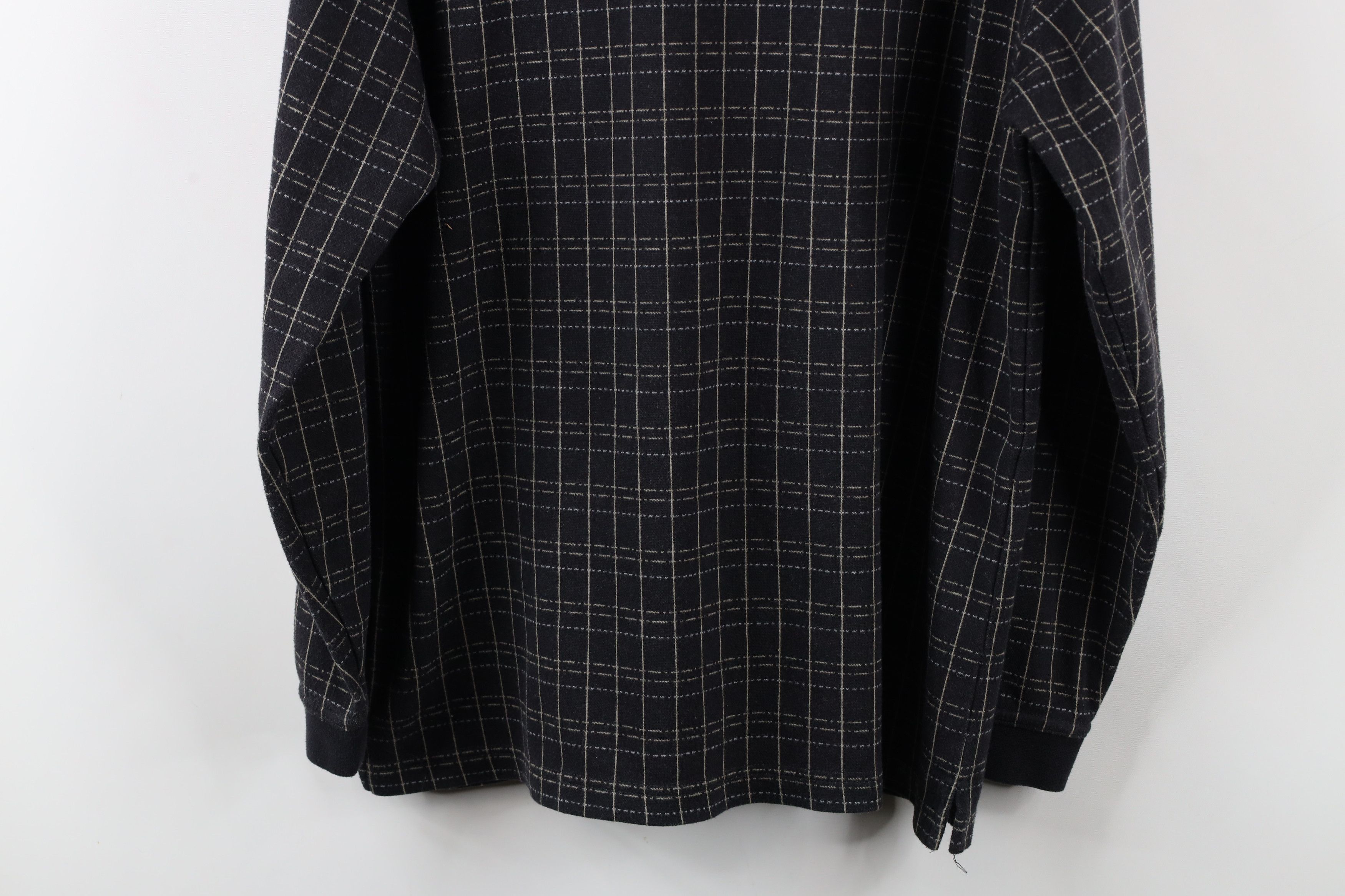 Vintage Vintage 90s Streetwear Checkered Knit Long Sleeve Rugby Polo Size US L / EU 52-54 / 3 - 11 Thumbnail