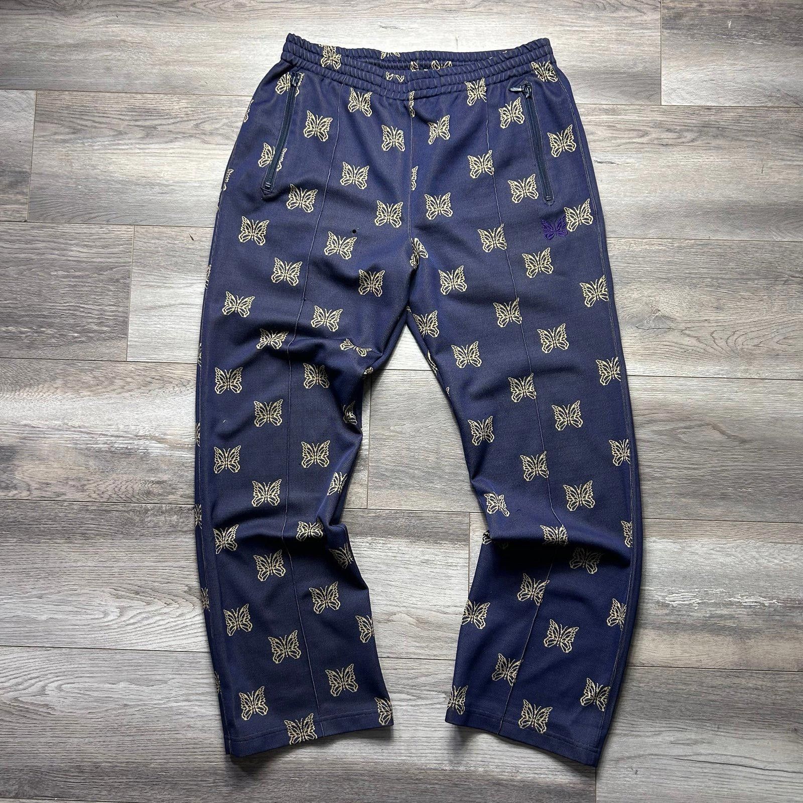 Needles Needles Papillon Track Pants Navy/Gold Large - Made in Japan Size ONE SIZE - 1 Thumbnail