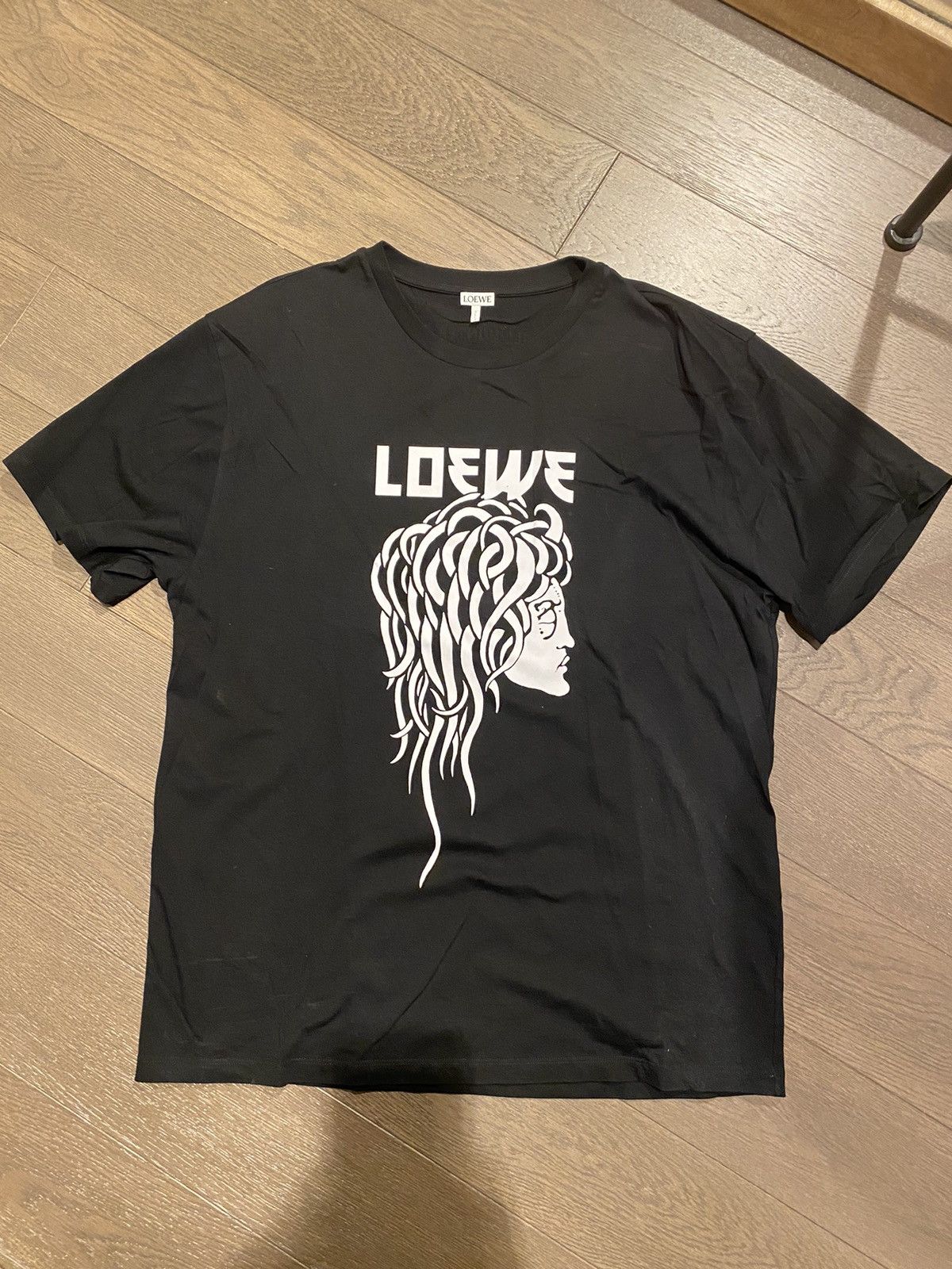 image of Loewe Fall Winter 19 Graphic Tshirt in Black, Men's (Size XL)