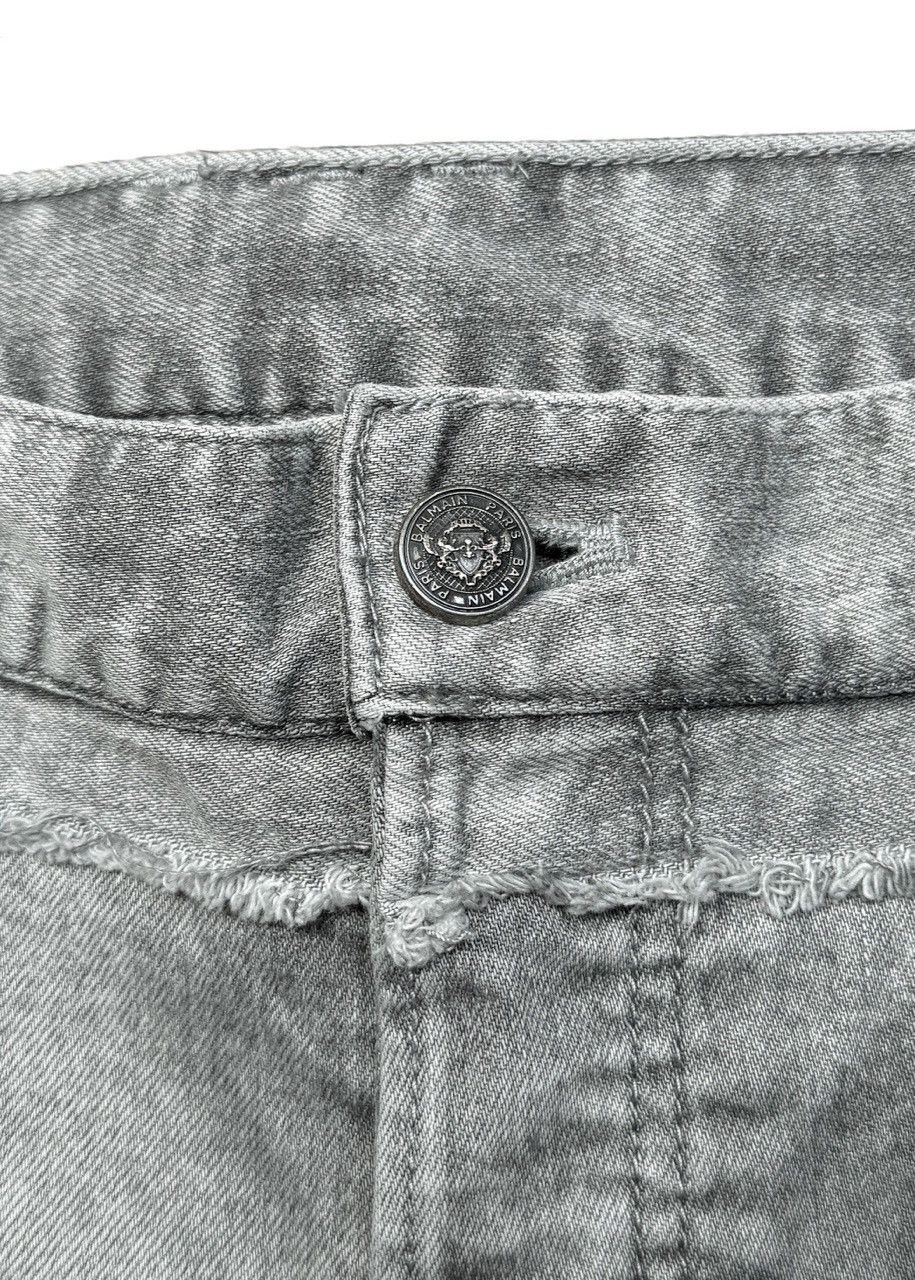 Balmain Balmain Grey Distressed Slim Jeans Size US 34 / EU 50 - 3 Thumbnail