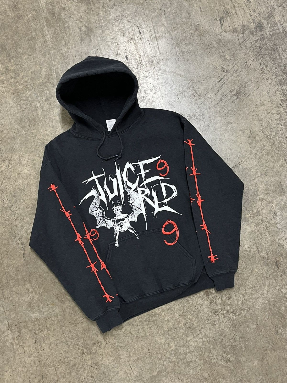Vintage Juice wrld 999 bat grunge hoodie rare hype streetwear music Size US M / EU 48-50 / 2 - 1 Thumbnail