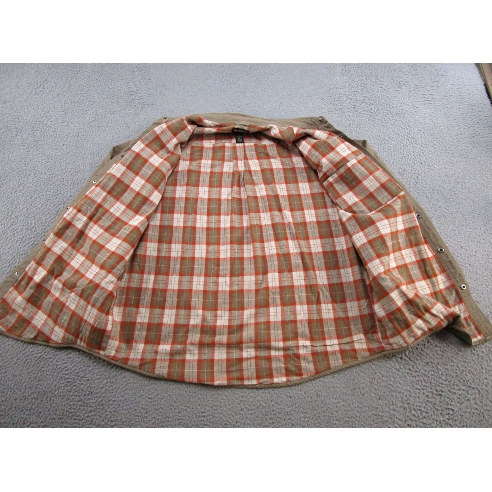 Vintage Guide Series Shacket Mens L Brown Flannel Lined Snap Flap Pocket Shirt Jacket Size US L / EU 52-54 / 3 - 4 Thumbnail