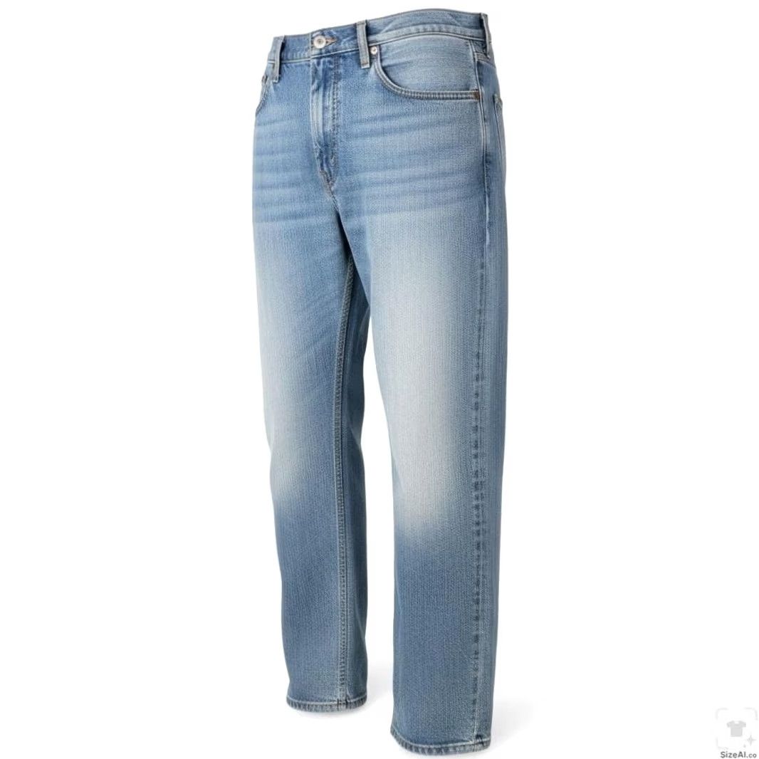 Levi's Levi's Jeans Mens 36x30 Light Wash Straight Denim Zip Fly High Rise 5-Pocket Logo 100% Cotton Regular Blue Size US 36 / EU 52 - 2 Thumbnail