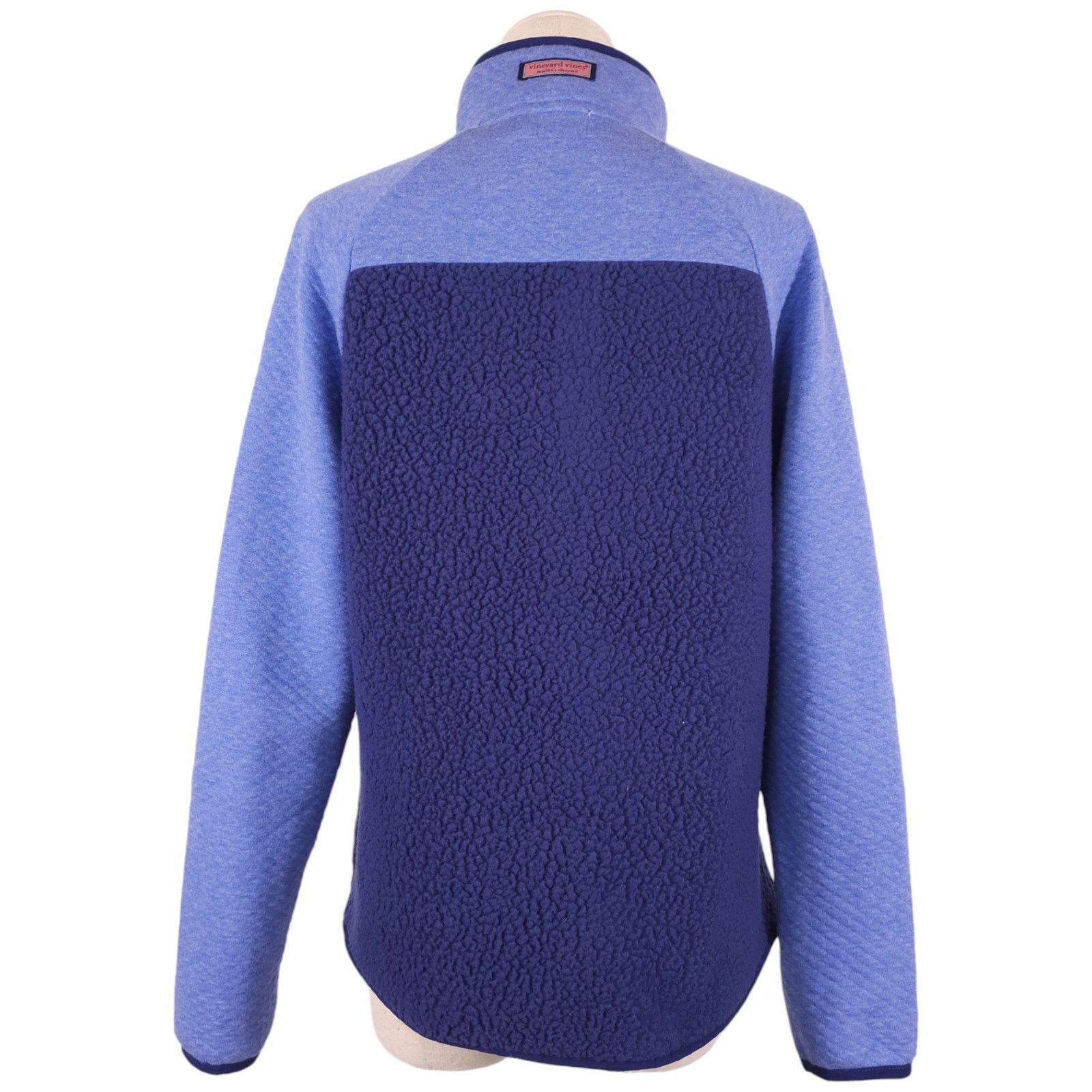 Vineyard Vines Vineyard Vines Mixed Media Sherpa Fleece Popover Blue XS Size XS / US 0-2 / IT 36-38 - 3 Thumbnail