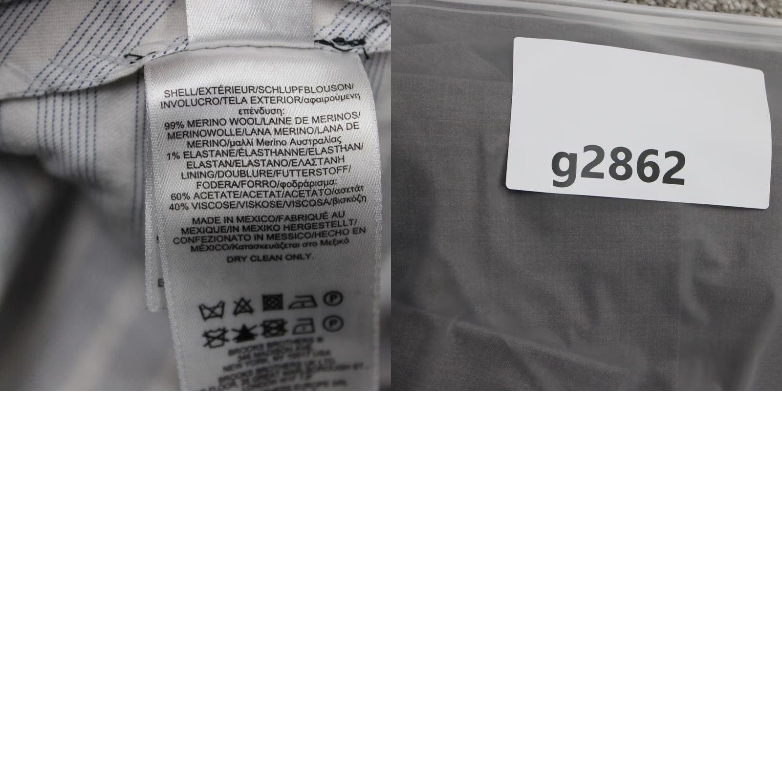 Brooks Brothers Brooks Brothers Pants Men 42x30 Gray Dress Pants Regular Straight Front/Back Elastic Stretch Pockets 1818 Merino Wool Cotton Size US 42 / EU 58 - 9 Thumbnail