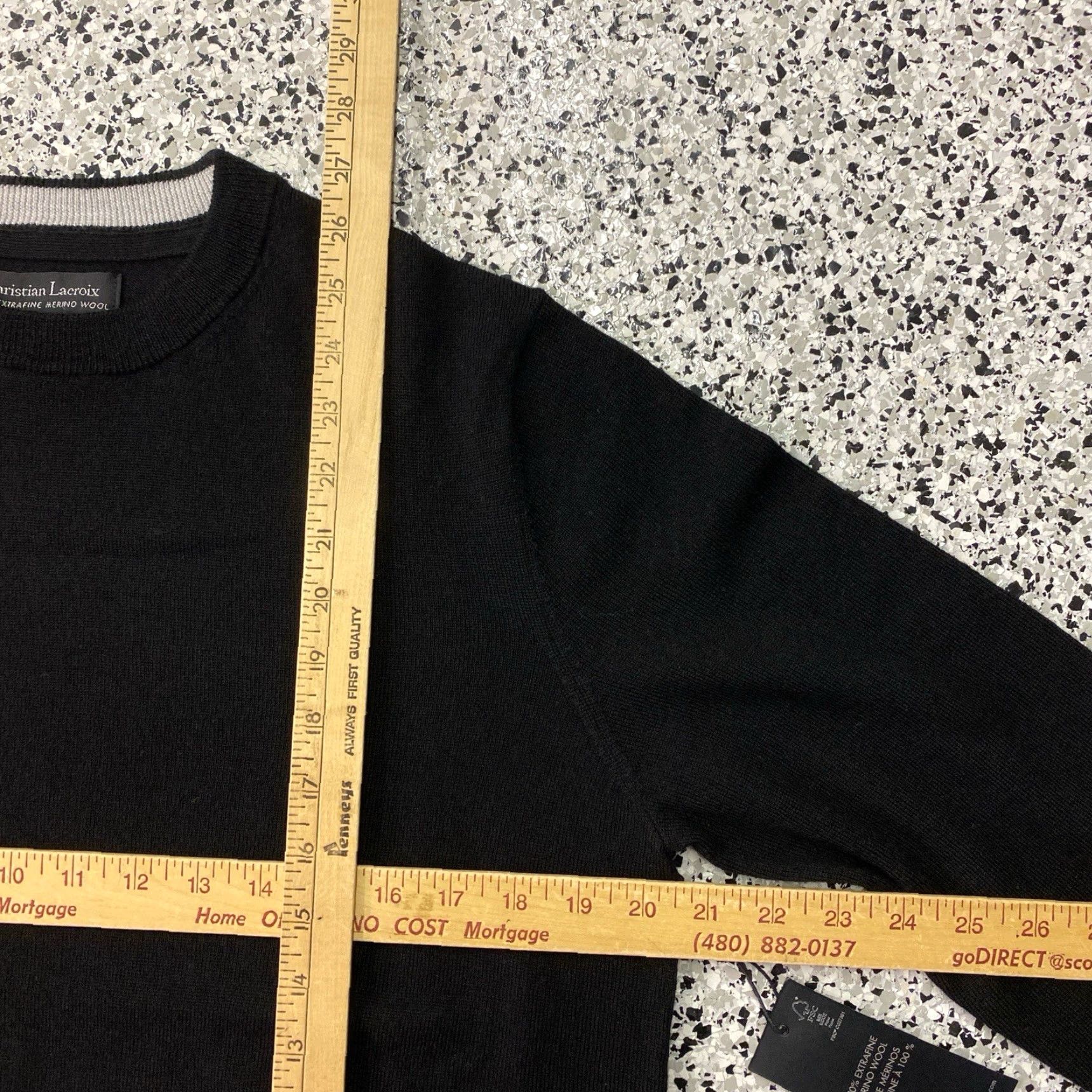 Christian Lacroix Christian Lacroix Sweater Mens M Black 100% Extra Fine Merino Wool Luxury NWT Size US M / EU 48-50 / 2 - 4 Thumbnail