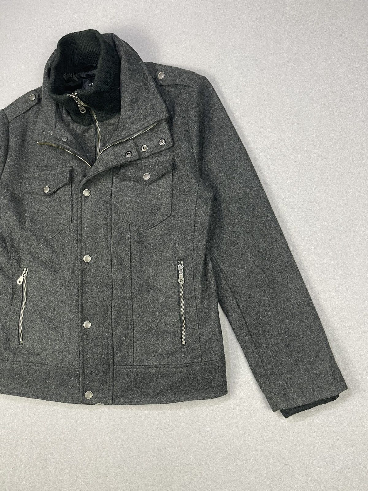 semanticdesign Semantic Design Mac Hope Double Zipper Wool Jacket Size US L / EU 52-54 / 3 - 2 Thumbnail