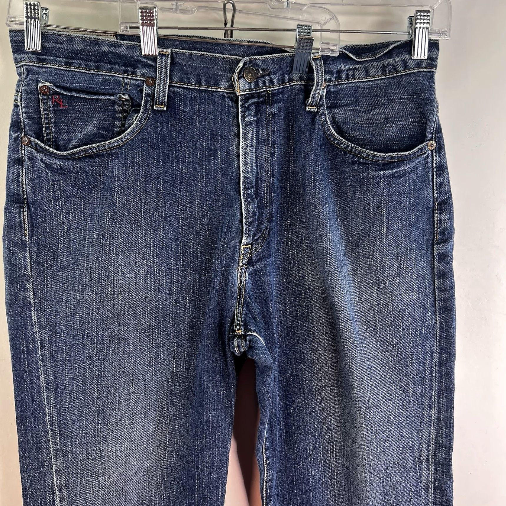 Polo Ralph Lauren VINTAGE Polo Ralph Lauren Jeans Men 34x30 Dark Wash Straight Fit 90s Logo Denim Size US S / EU 44-46 / 1 - 2 Thumbnail