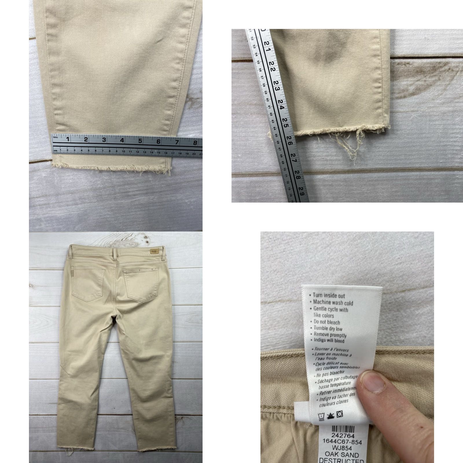 Paige Paige Jeans Women 32 Tan Kylie Crop Minimalist School Crop Jeans Medium Wash Beige 5-Pocket Design Mens? Wait. Size 24" / US 00 / IT 34 - 8 Thumbnail