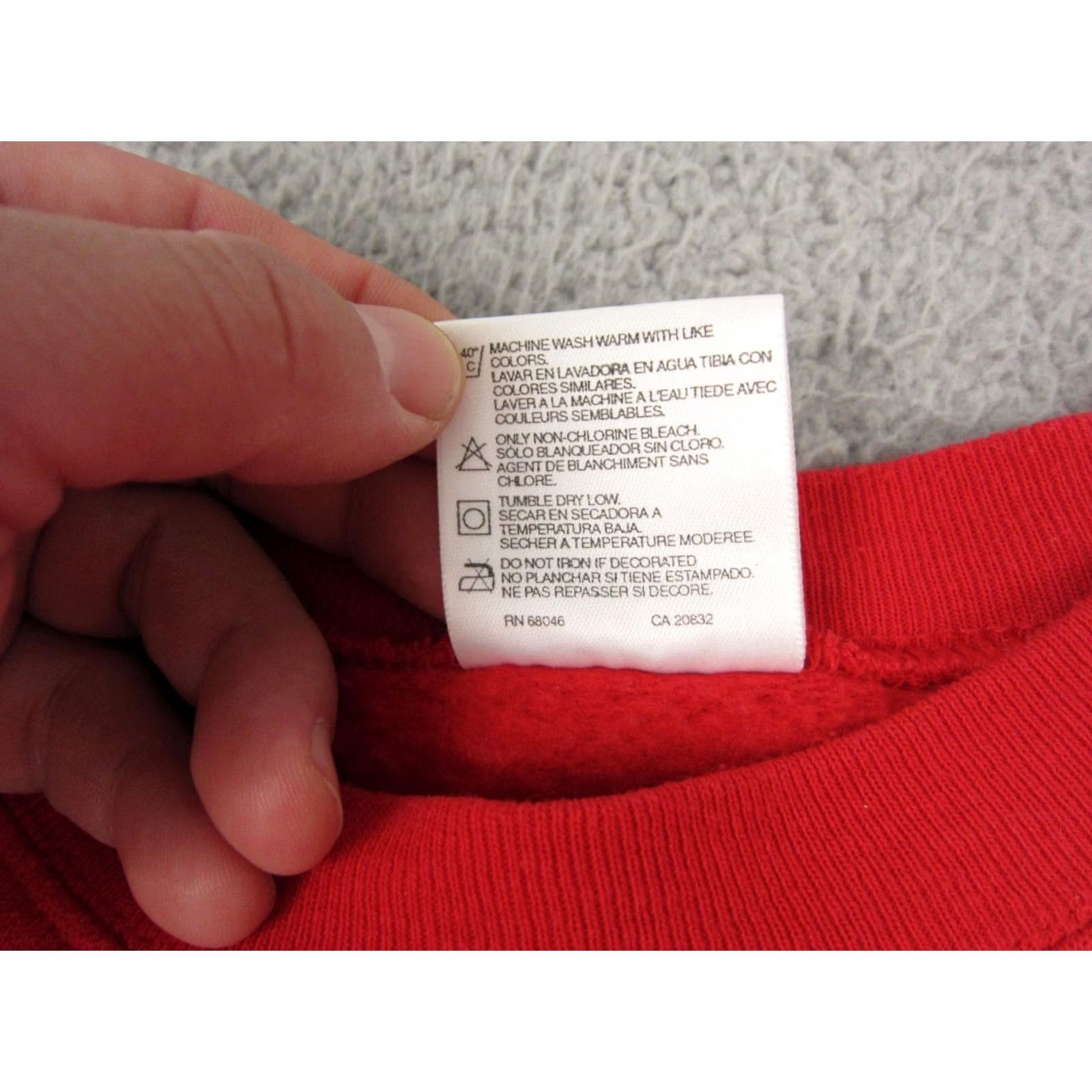 Tultex VINTAGE Tultex Sweatshirt Adult XL Red Proud to be American Mens 80s Size US XL / EU 56 / 4 - 7 Thumbnail