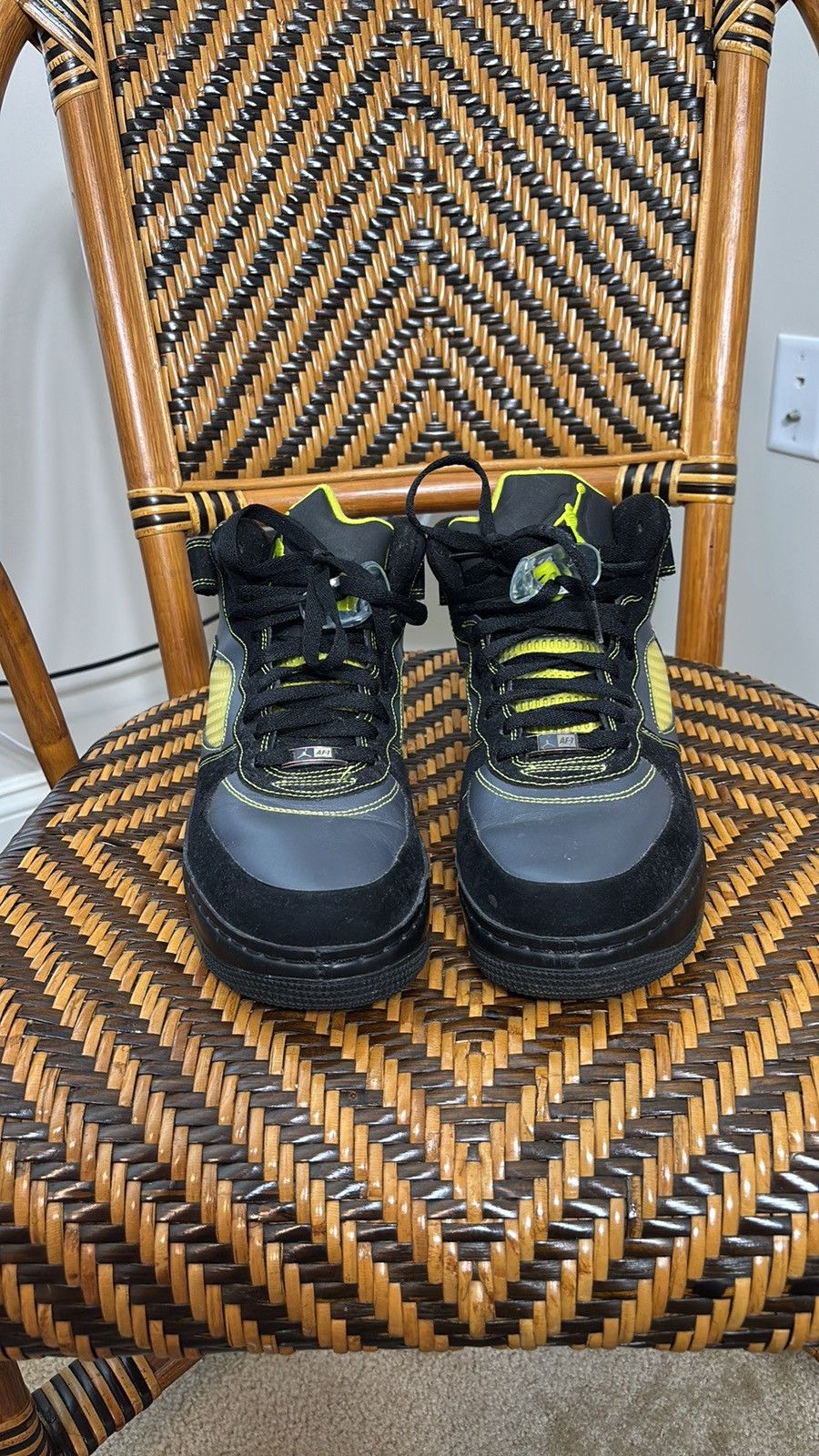 Jordan Brand × Nike Jordan Force Fusion 5 Black Bright Cactus 322882-031 Size US 10 / EU 43 - 2 Thumbnail