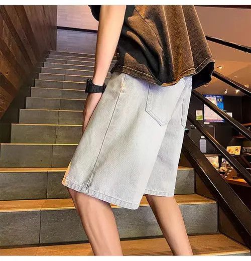 Japanese Brand White High Street Vintage Loose Fit Denim Shorts Size US 30 / EU 46 - 1 Thumbnail